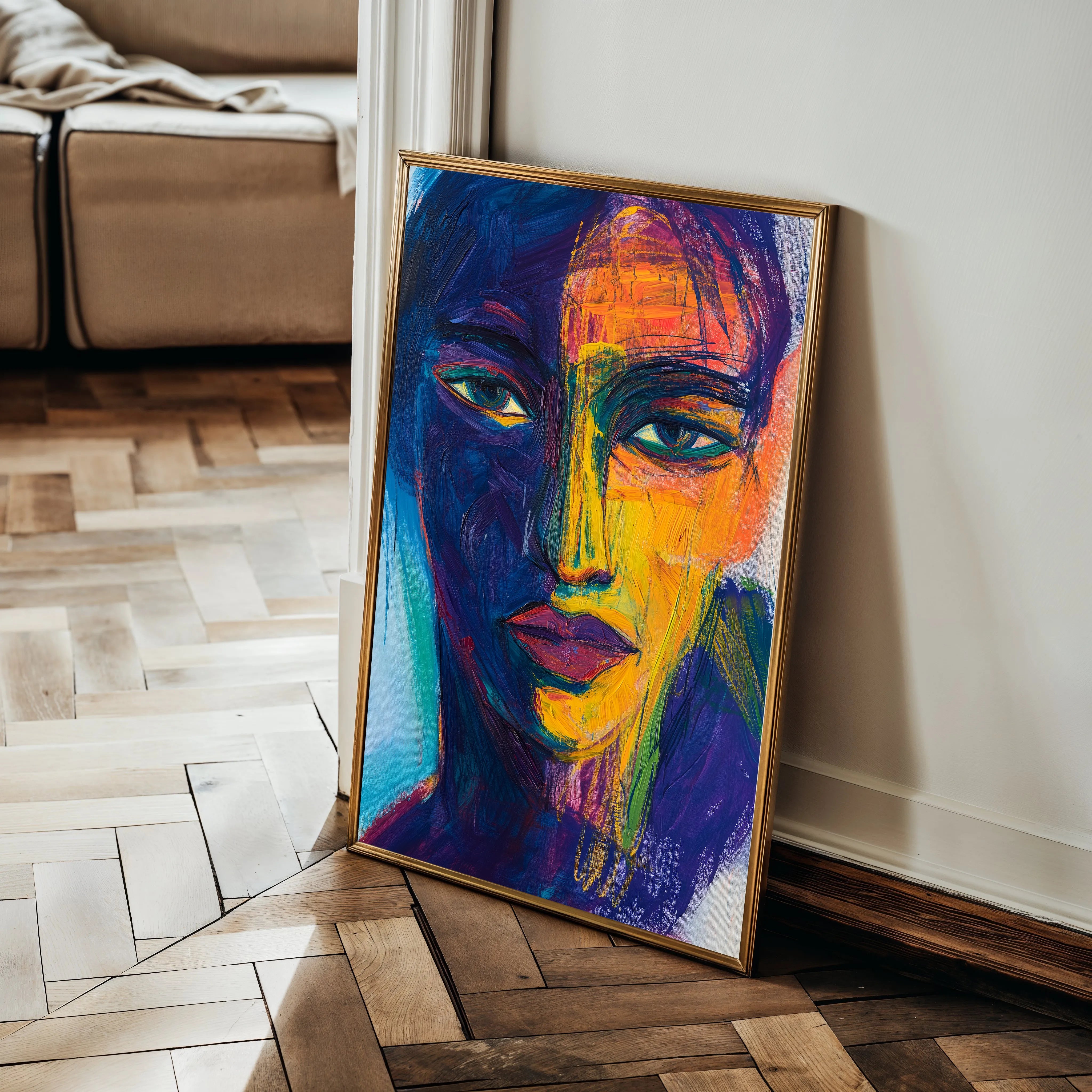 Portrait 051 Canvas Art 60 x 40 cm / Black