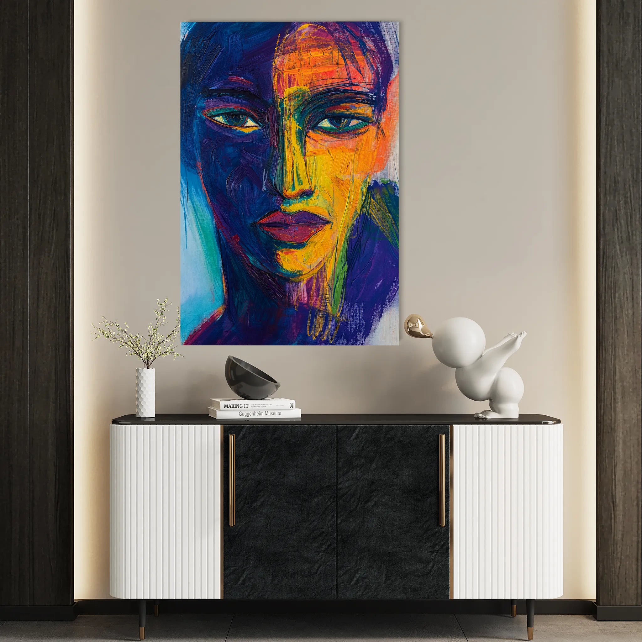 Portrait 051 Canvas Art 60 x 40 cm / Black