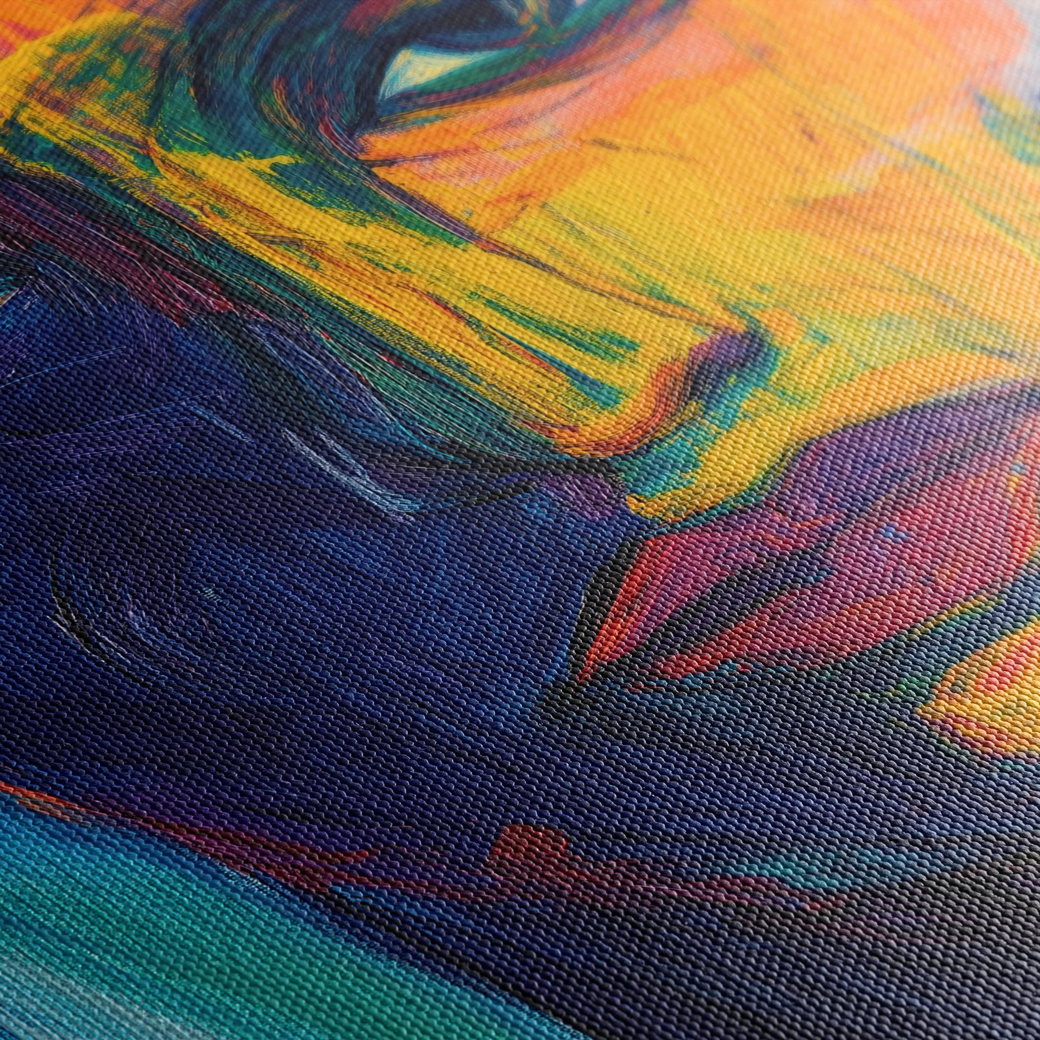 Portrait 051 Canvas Art 60 x 40 cm / Black