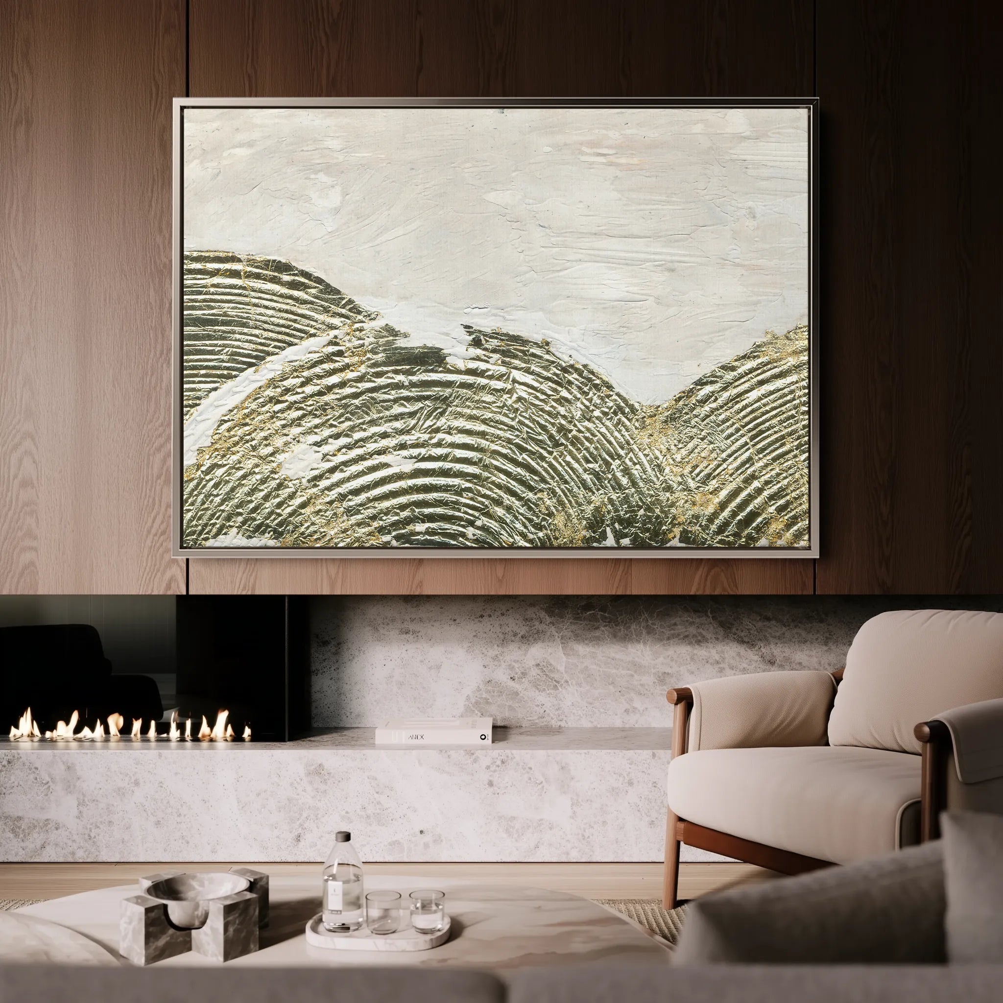 Abstract 052 Canvas Art 60 x 40 cm / Black