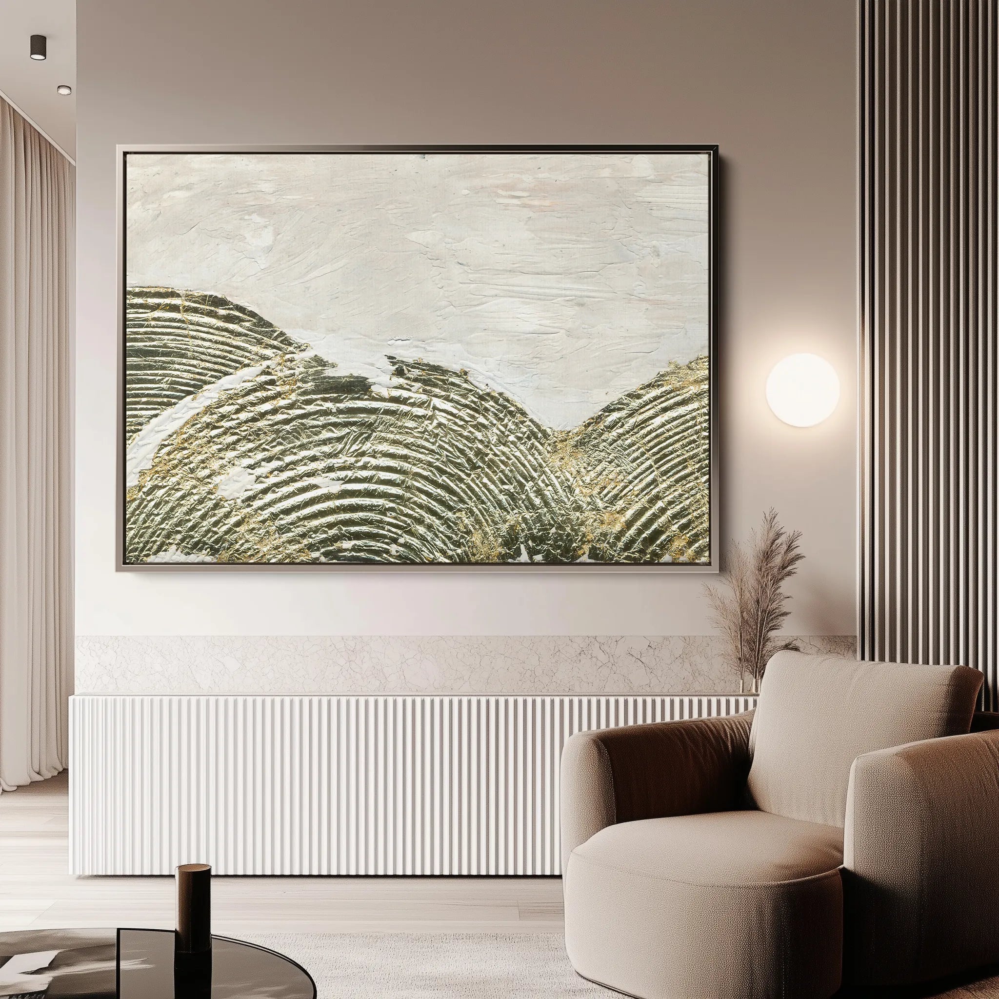 Abstract 052 Canvas Art 60 x 40 cm / Black