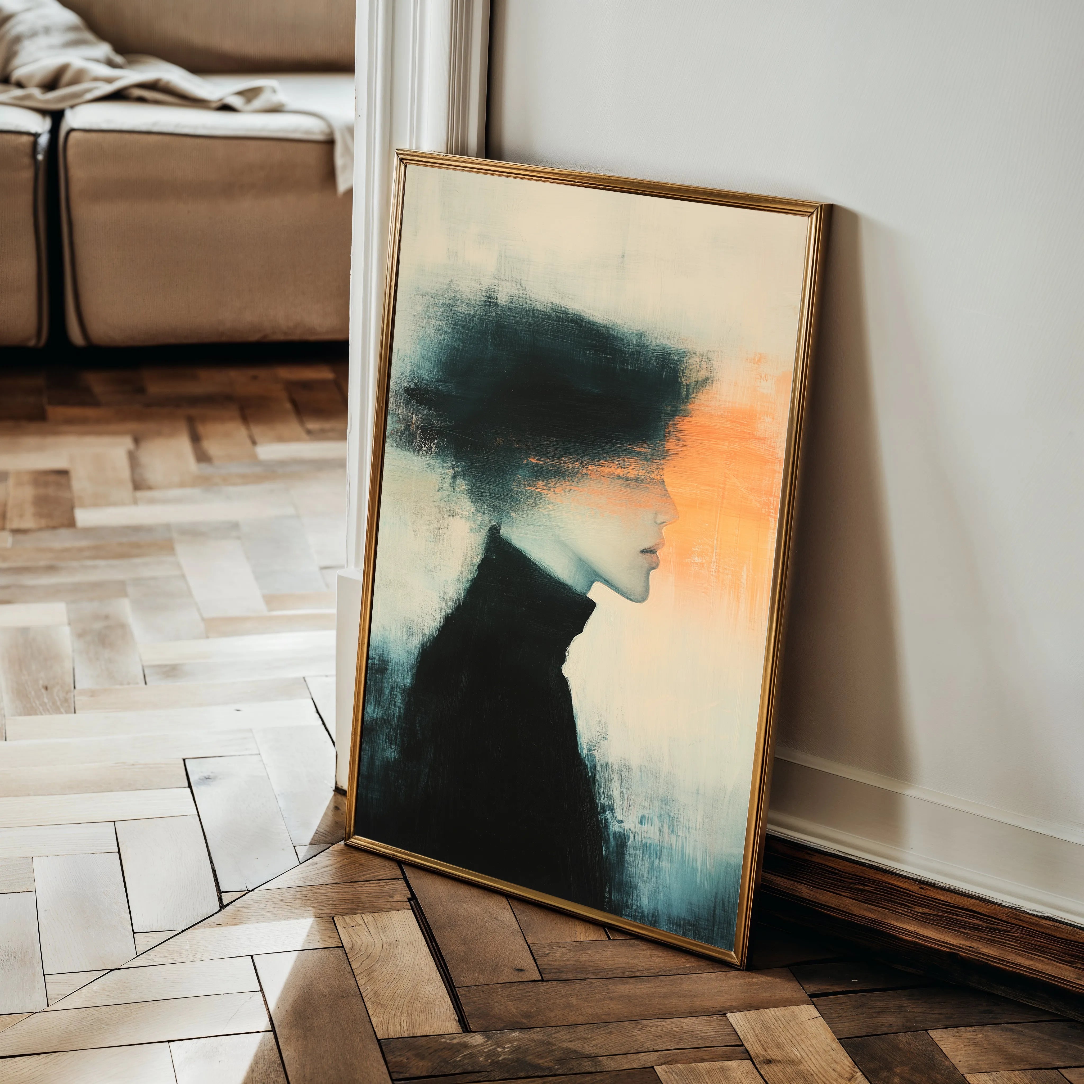 Portrait 052 Canvas Art 60 x 40 cm / Black