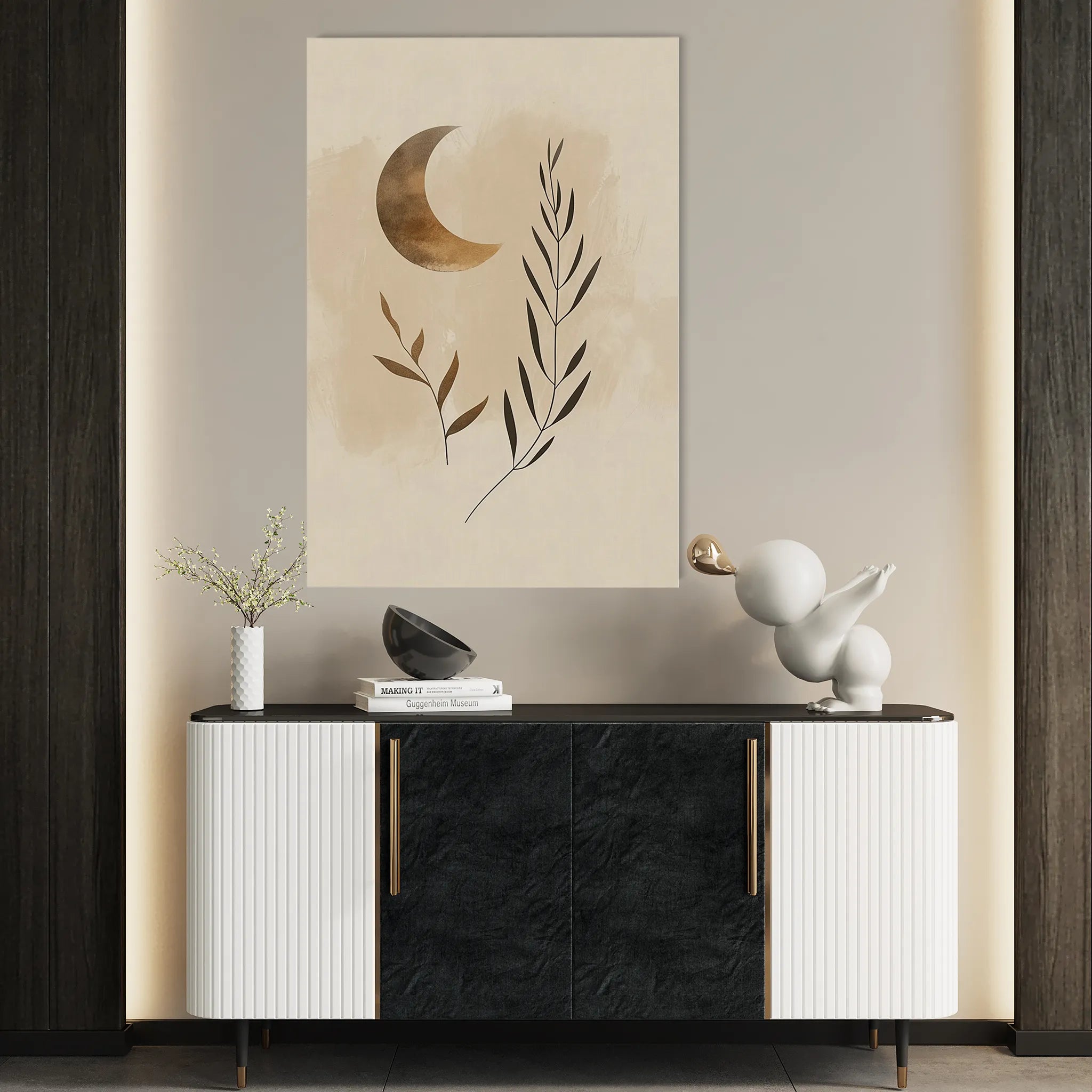 Boho 053 Canvas Art 60 x 40 cm / Black