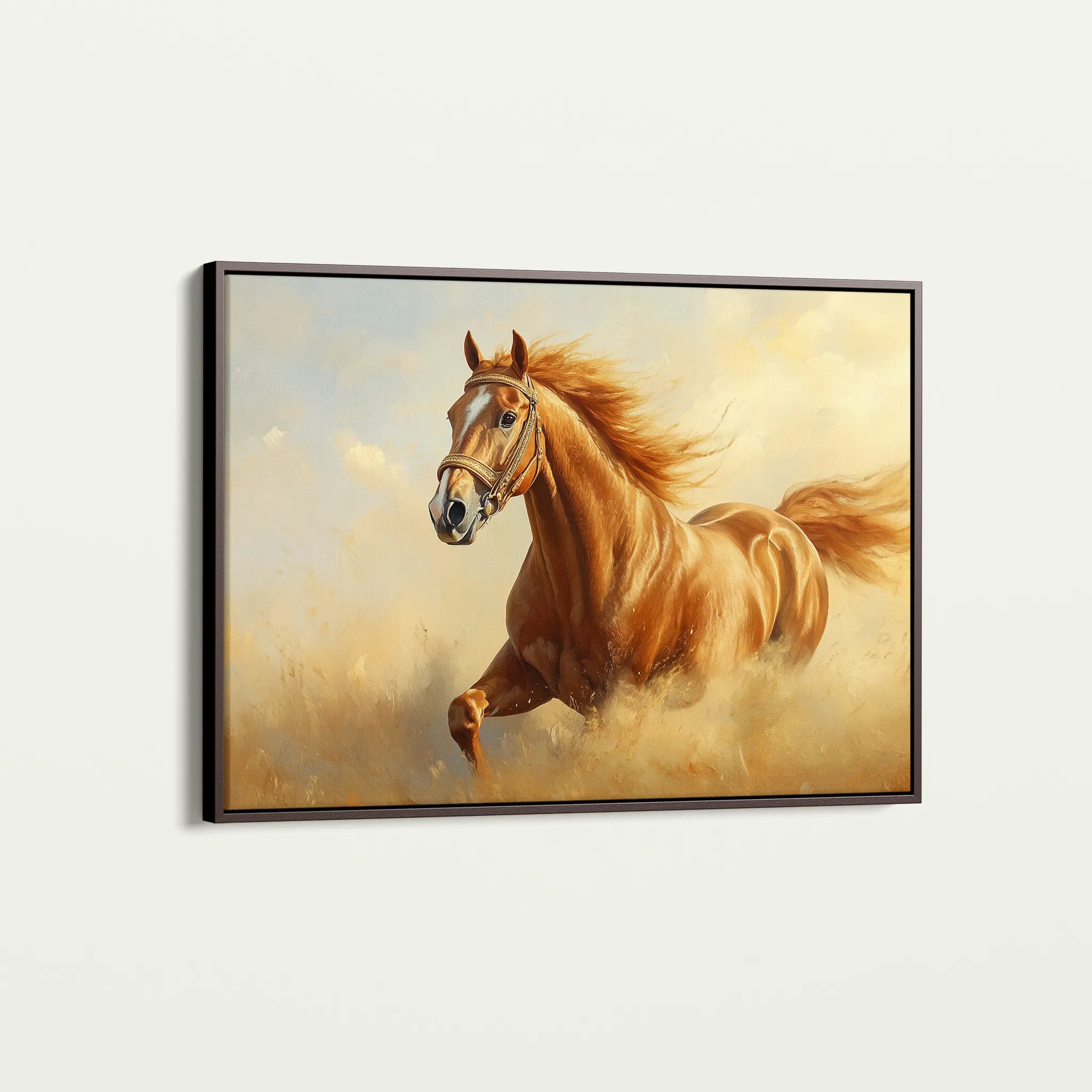 Horses 053 Canvas Art 60 x 40 cm / Black
