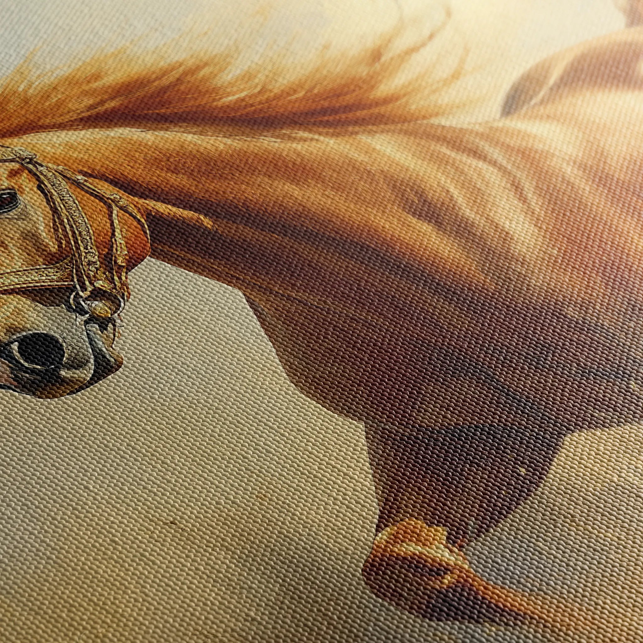 Horses 053 Canvas Art 60 x 40 cm / Black