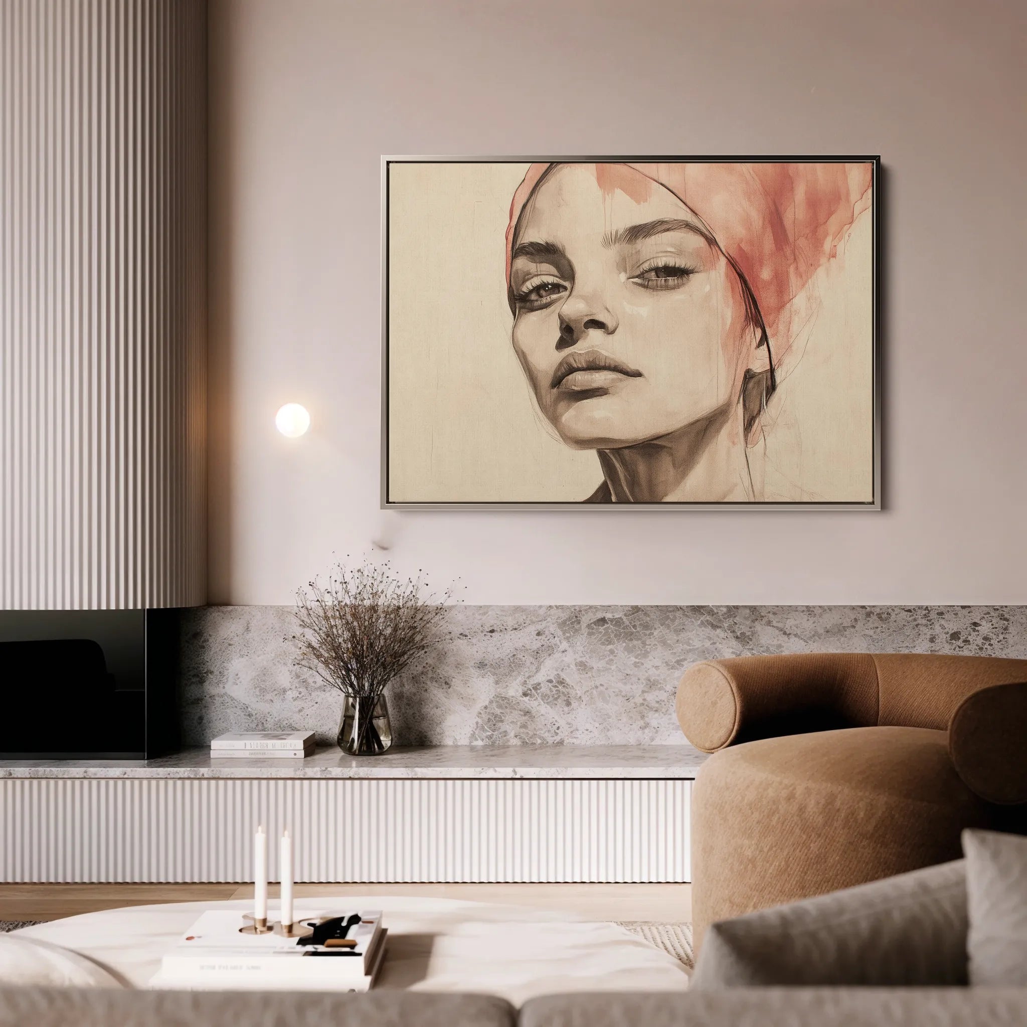 Portrait 053 Canvas Art 60 x 40 cm / Black