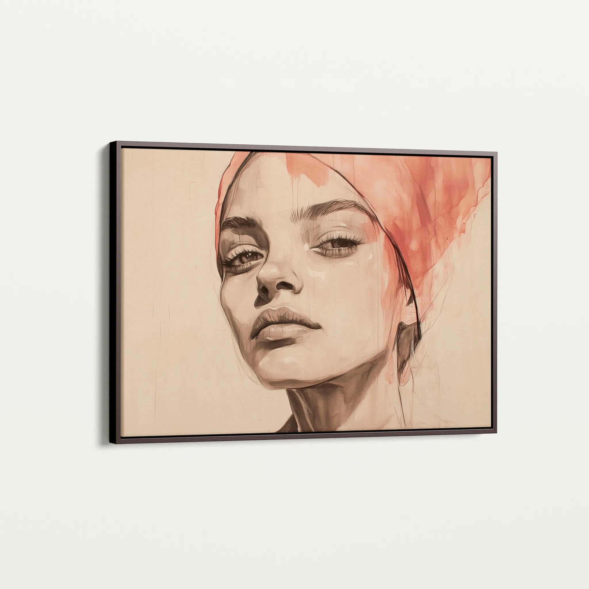 Portrait 053 Canvas Art 60 x 40 cm / Black