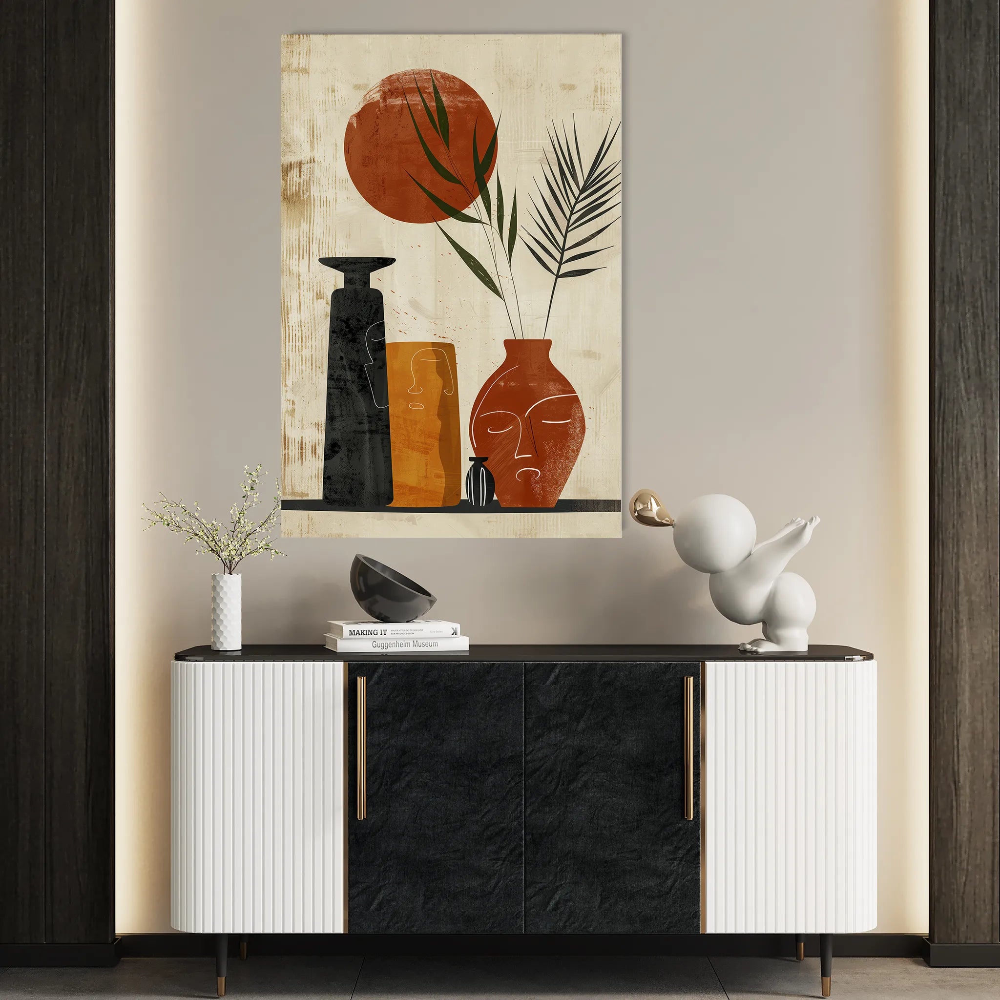 Boho 054 Canvas Art 60 x 40 cm / Black