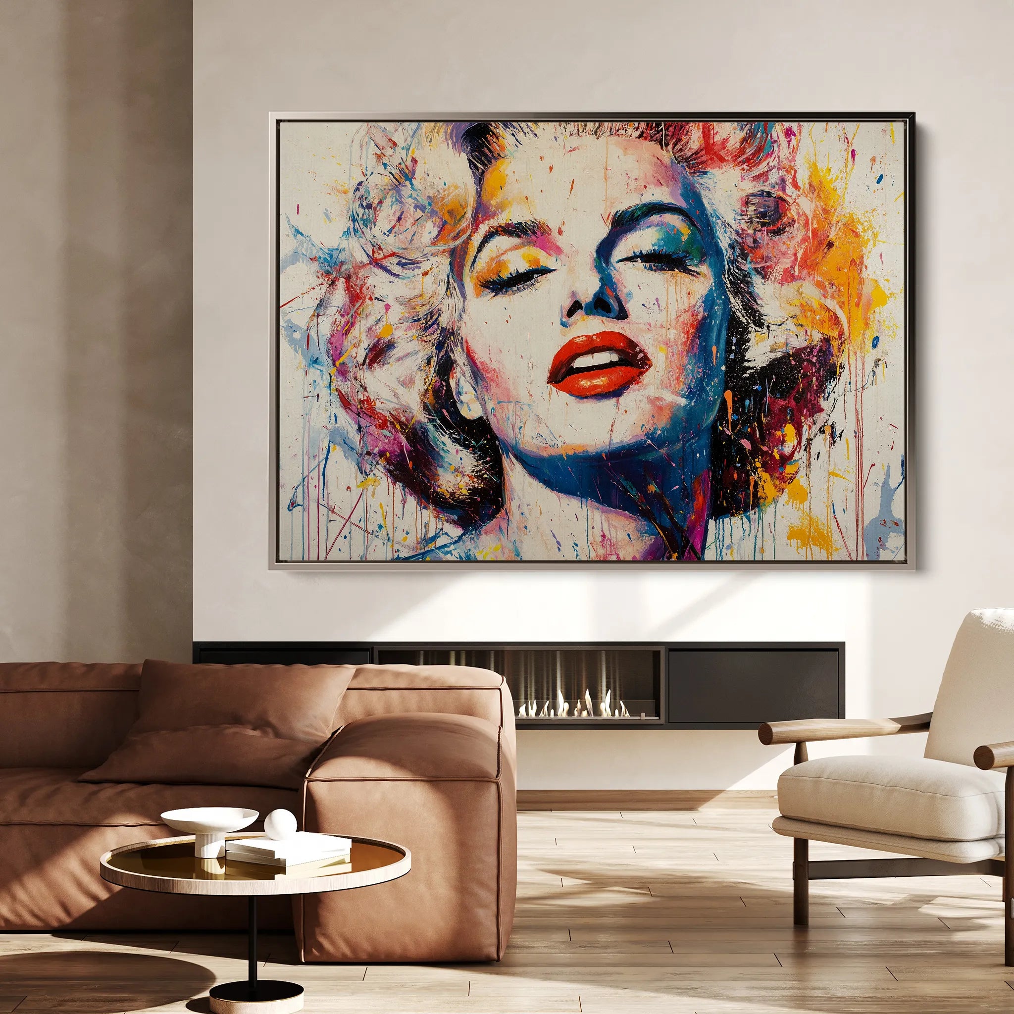 Portrait 054 Canvas Art 60 x 40 cm / Black