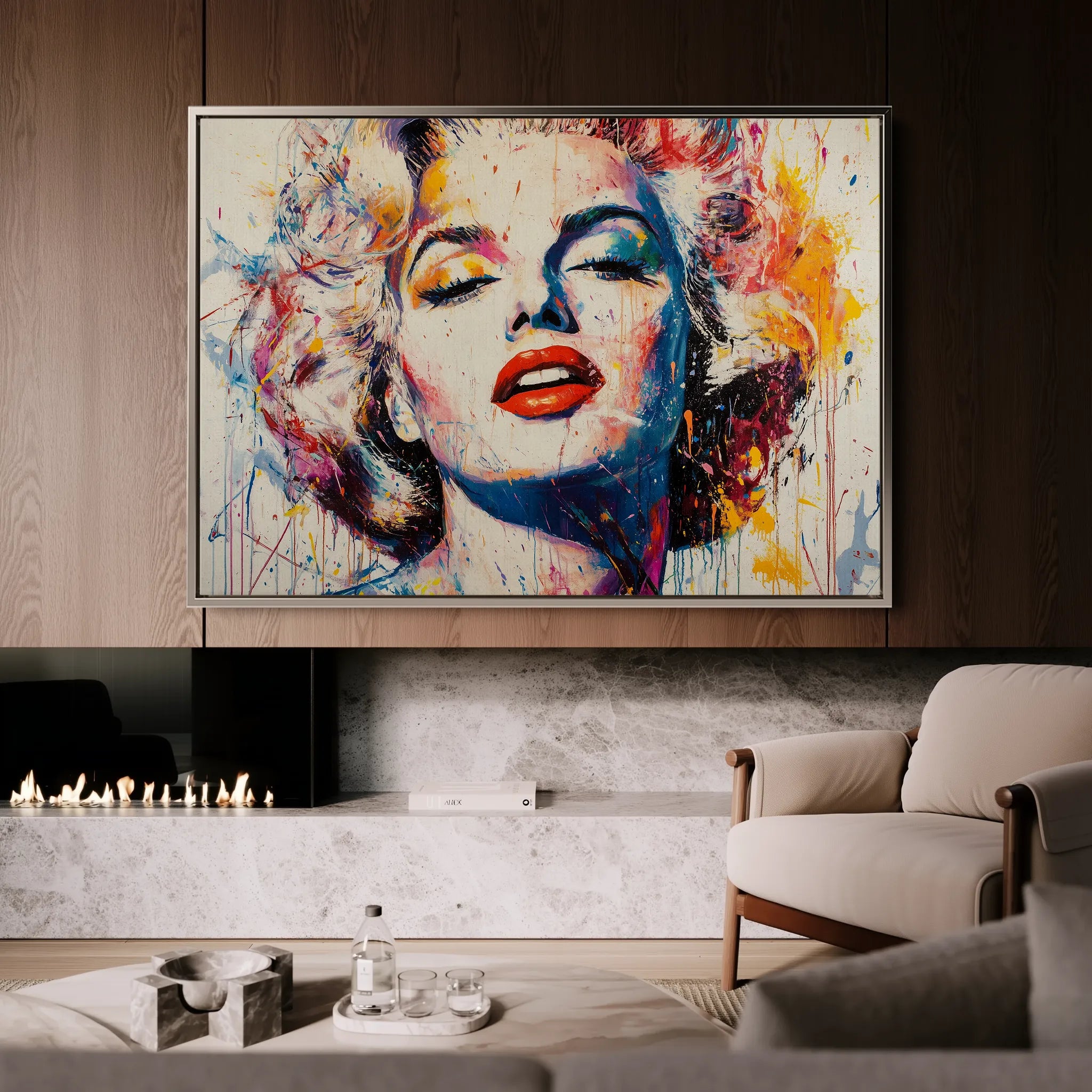 Portrait 054 Canvas Art 60 x 40 cm / Black