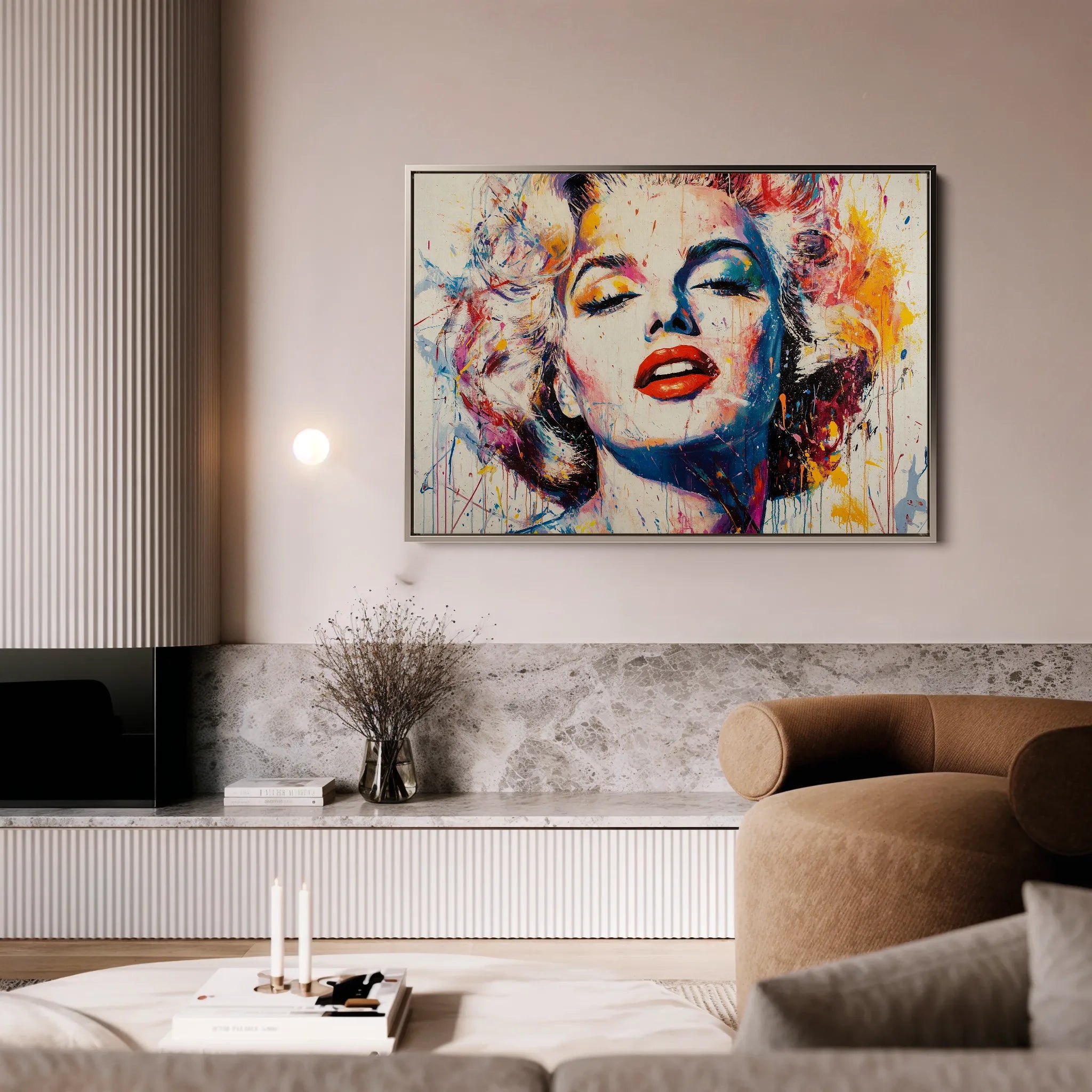 Portrait 054 Canvas Art 60 x 40 cm / Black