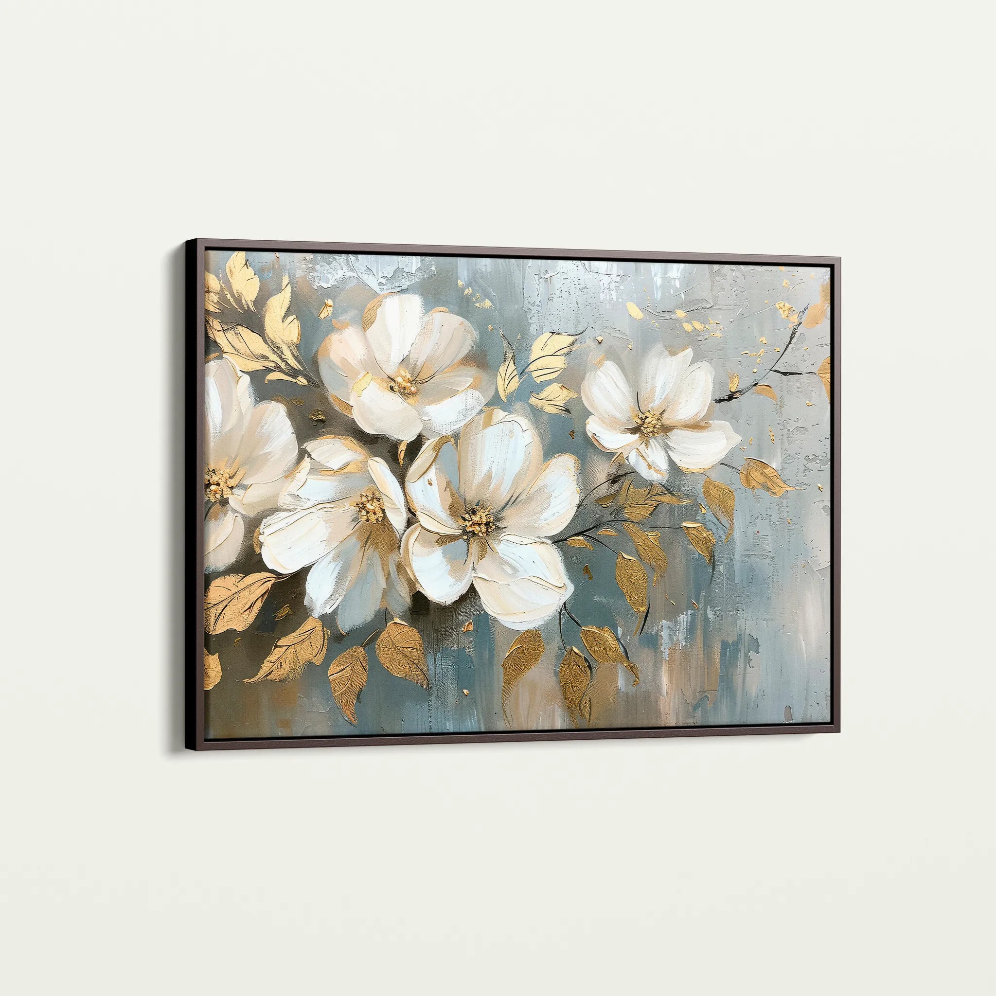 Floral 055 Canvas Art 60 x 40 cm / Black