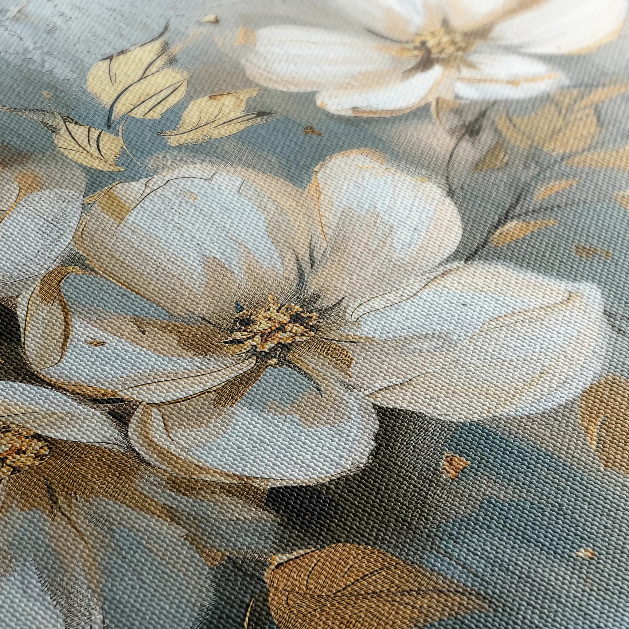 Floral 055 Canvas Art 60 x 40 cm / Black