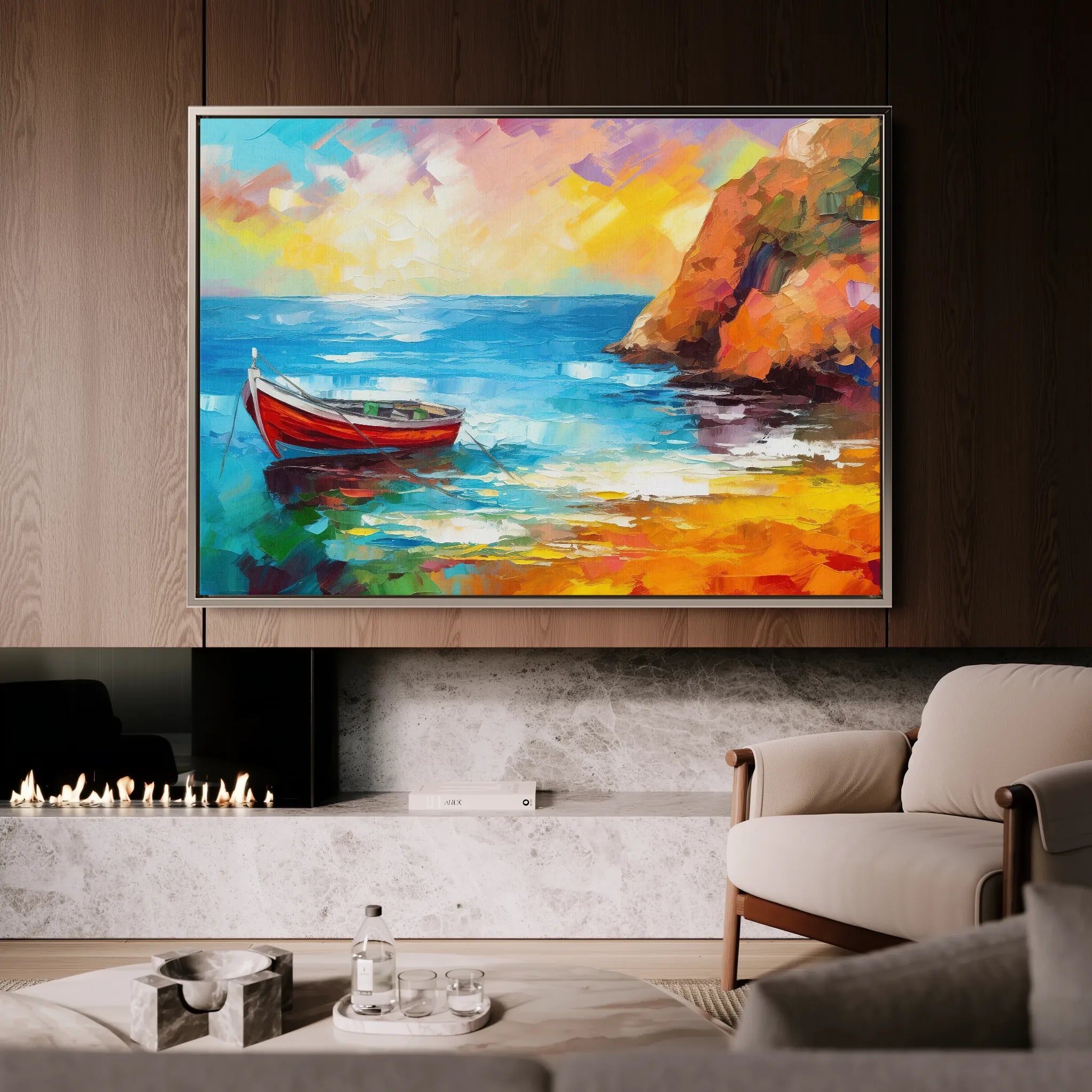 Landscape 055 Canvas Art 60 x 40 cm / Black