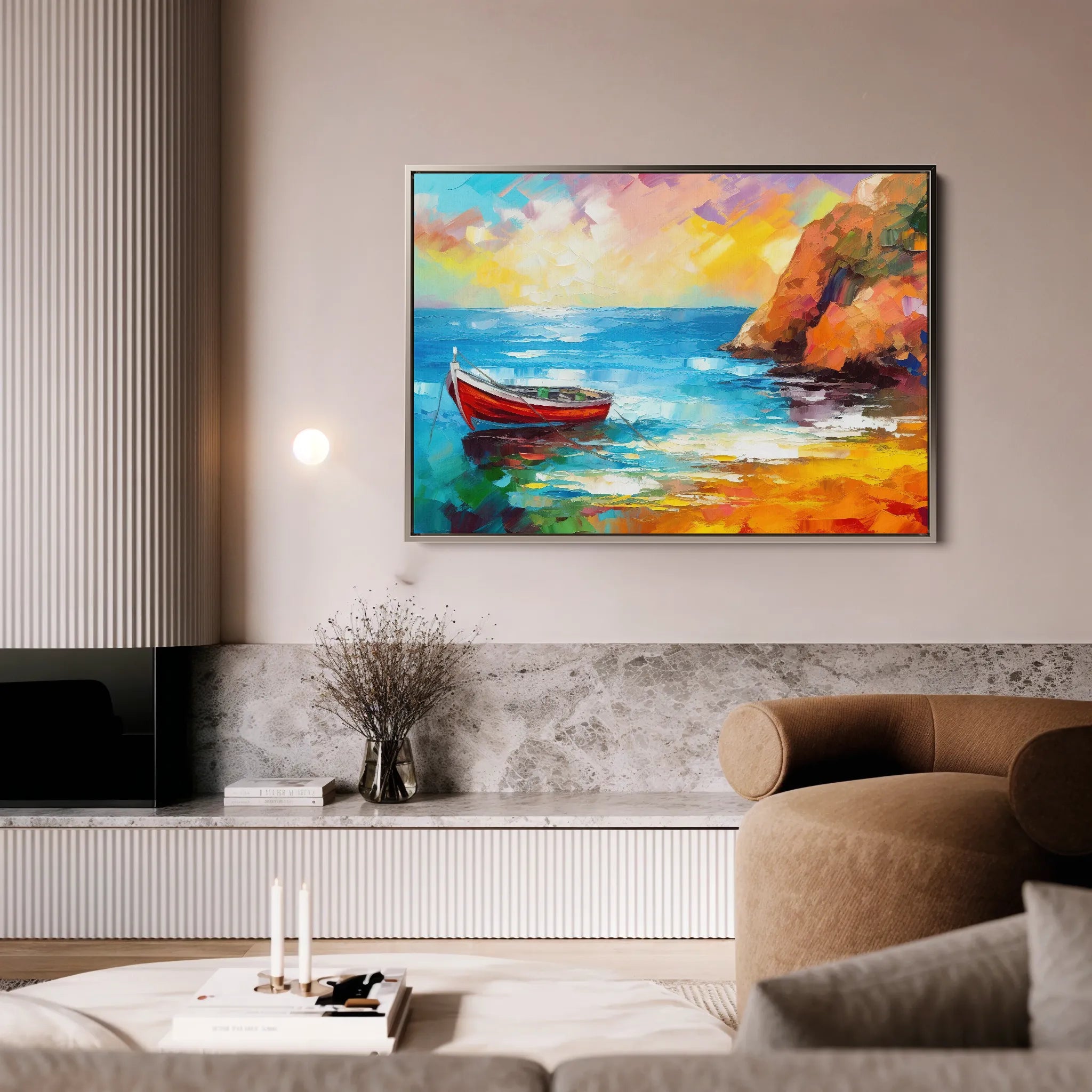 Landscape 055 Canvas Art 60 x 40 cm / Black