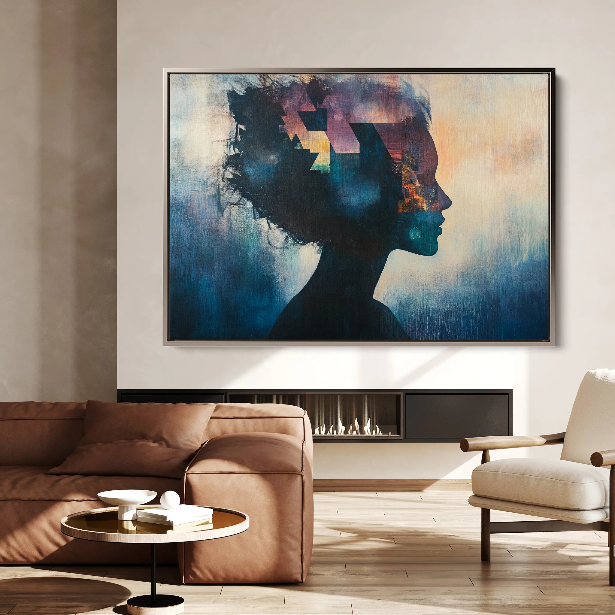 Portrait 055 Canvas Art 60 x 40 cm / Black