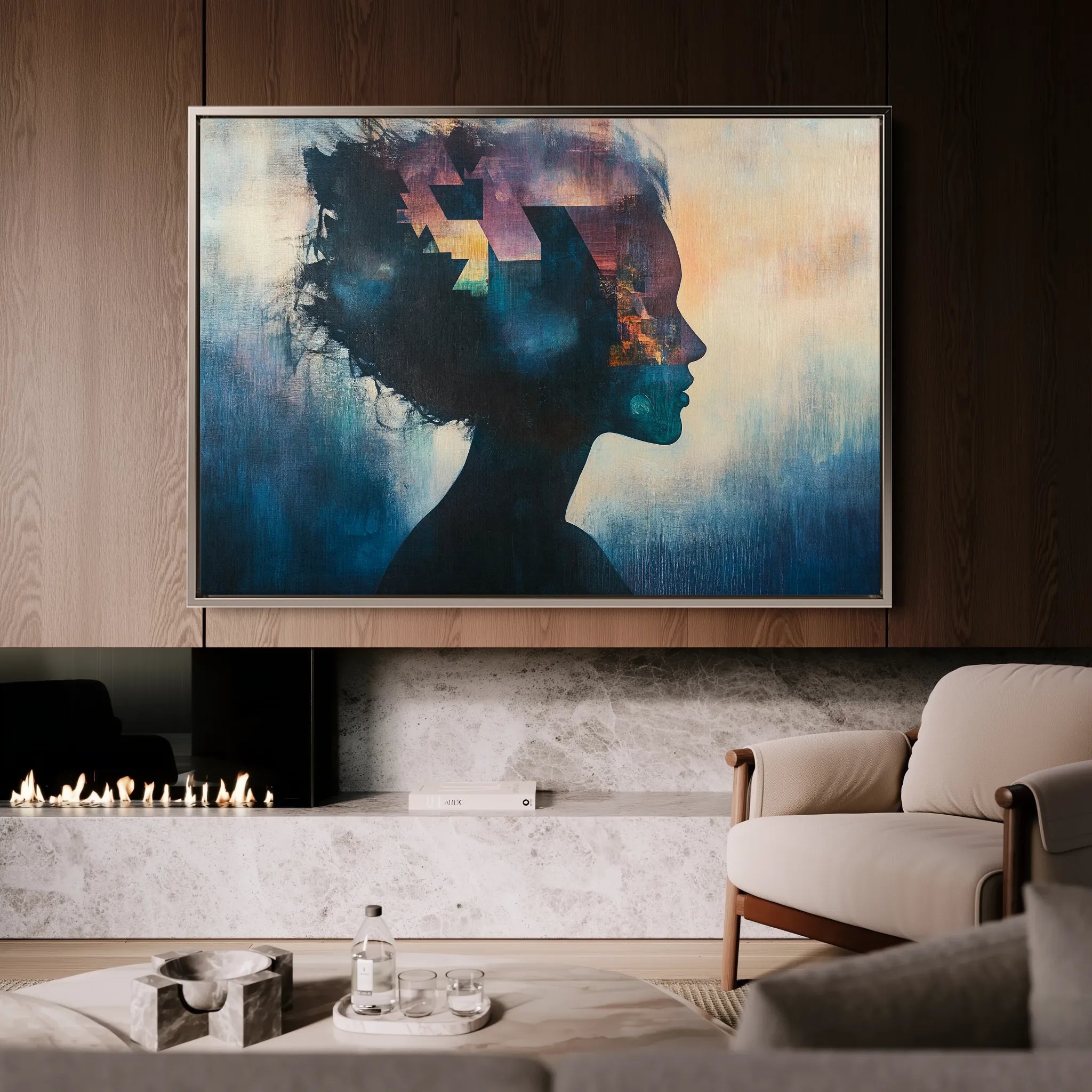Portrait 055 Canvas Art 60 x 40 cm / Black