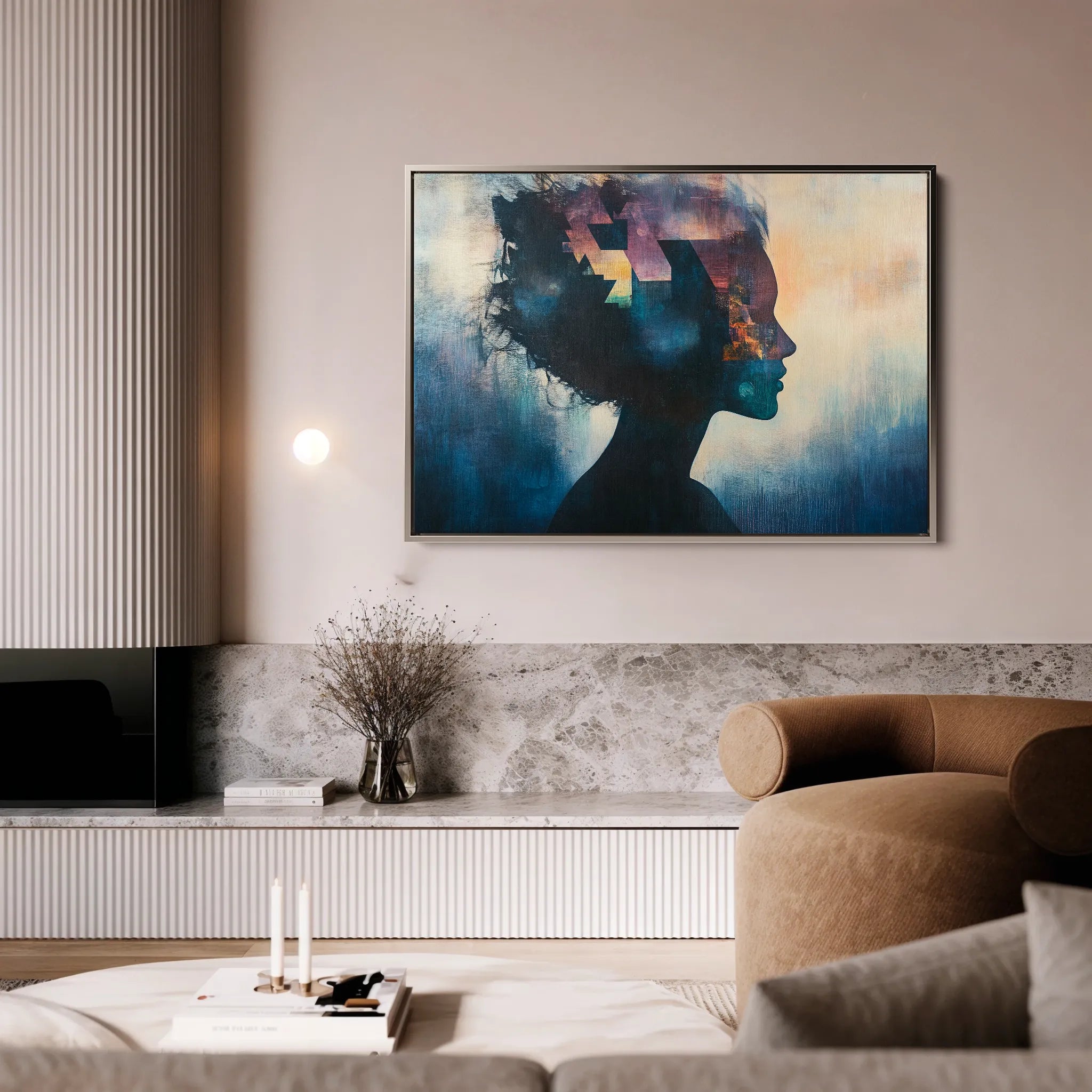 Portrait 055 Canvas Art 60 x 40 cm / Black