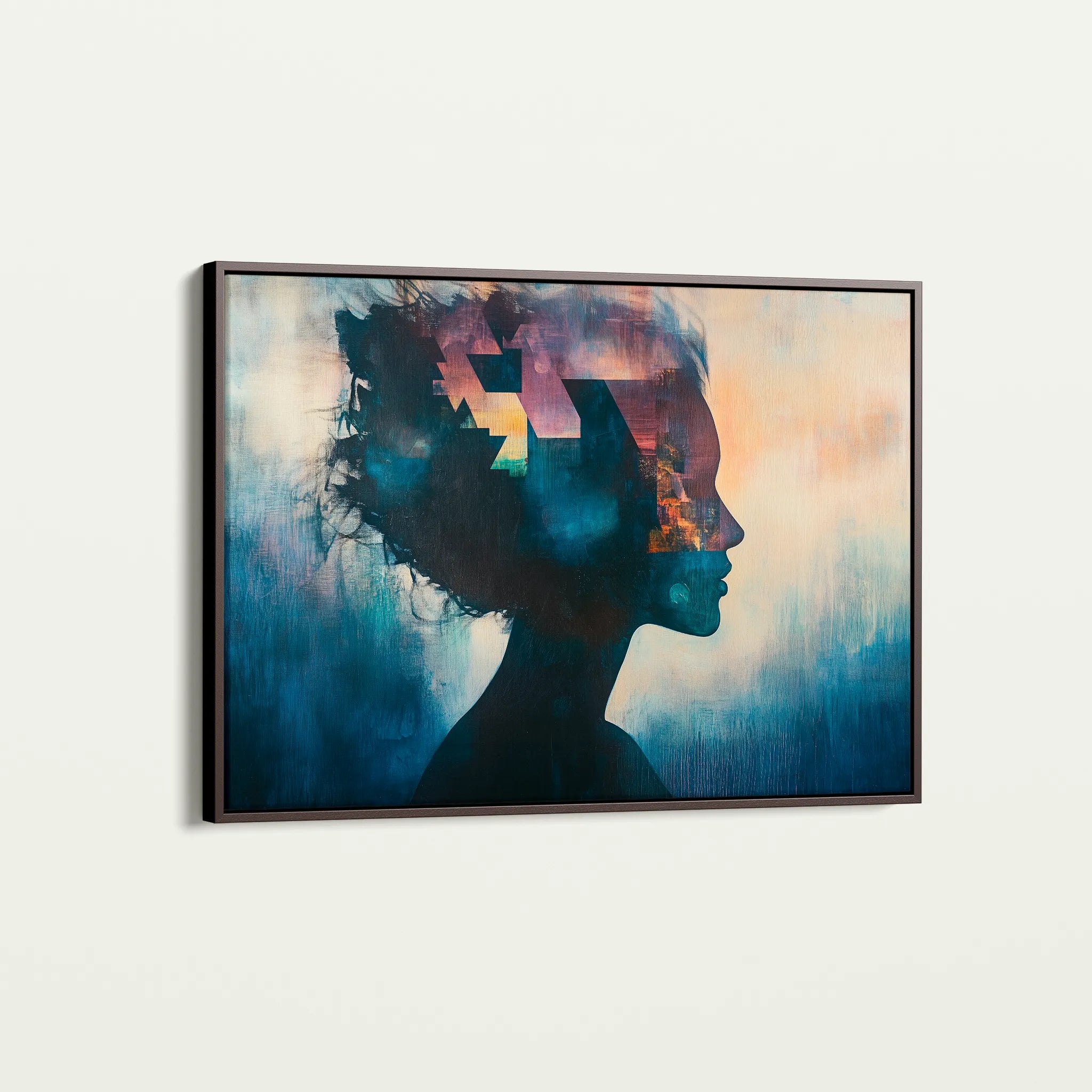 Portrait 055 Canvas Art 60 x 40 cm / Black