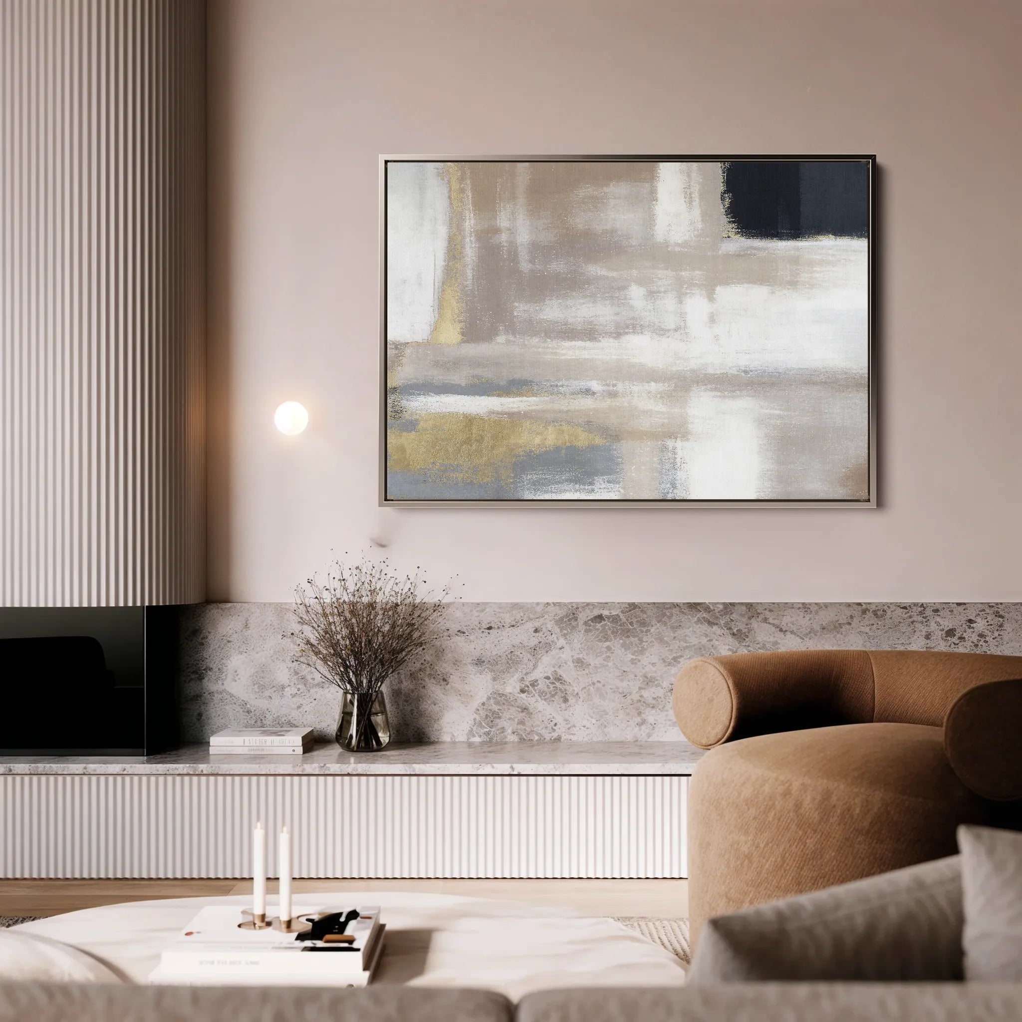 Abstract 056 Canvas Art 60 x 40 cm / Black