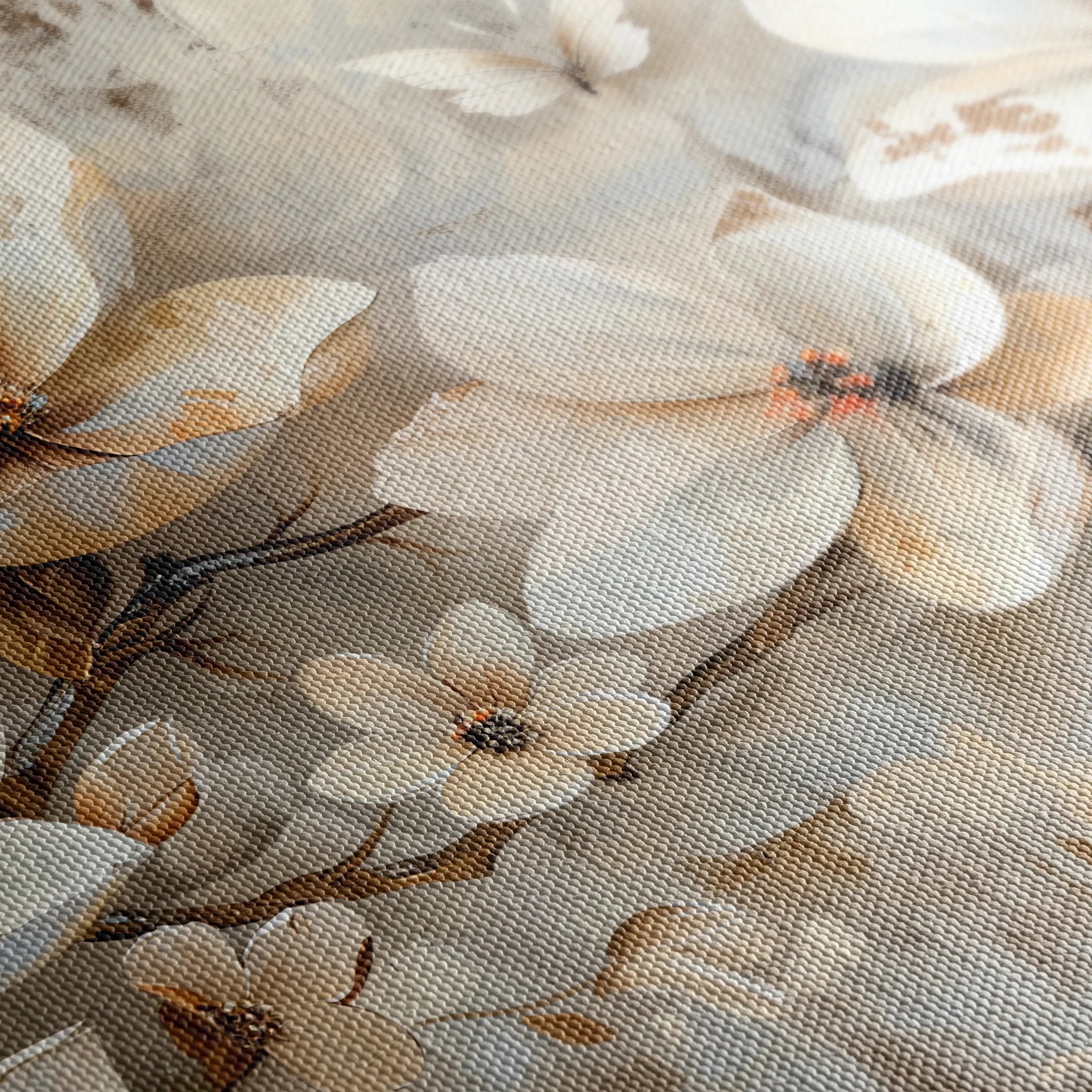 Floral 056 Canvas Art 60 x 40 cm / Black