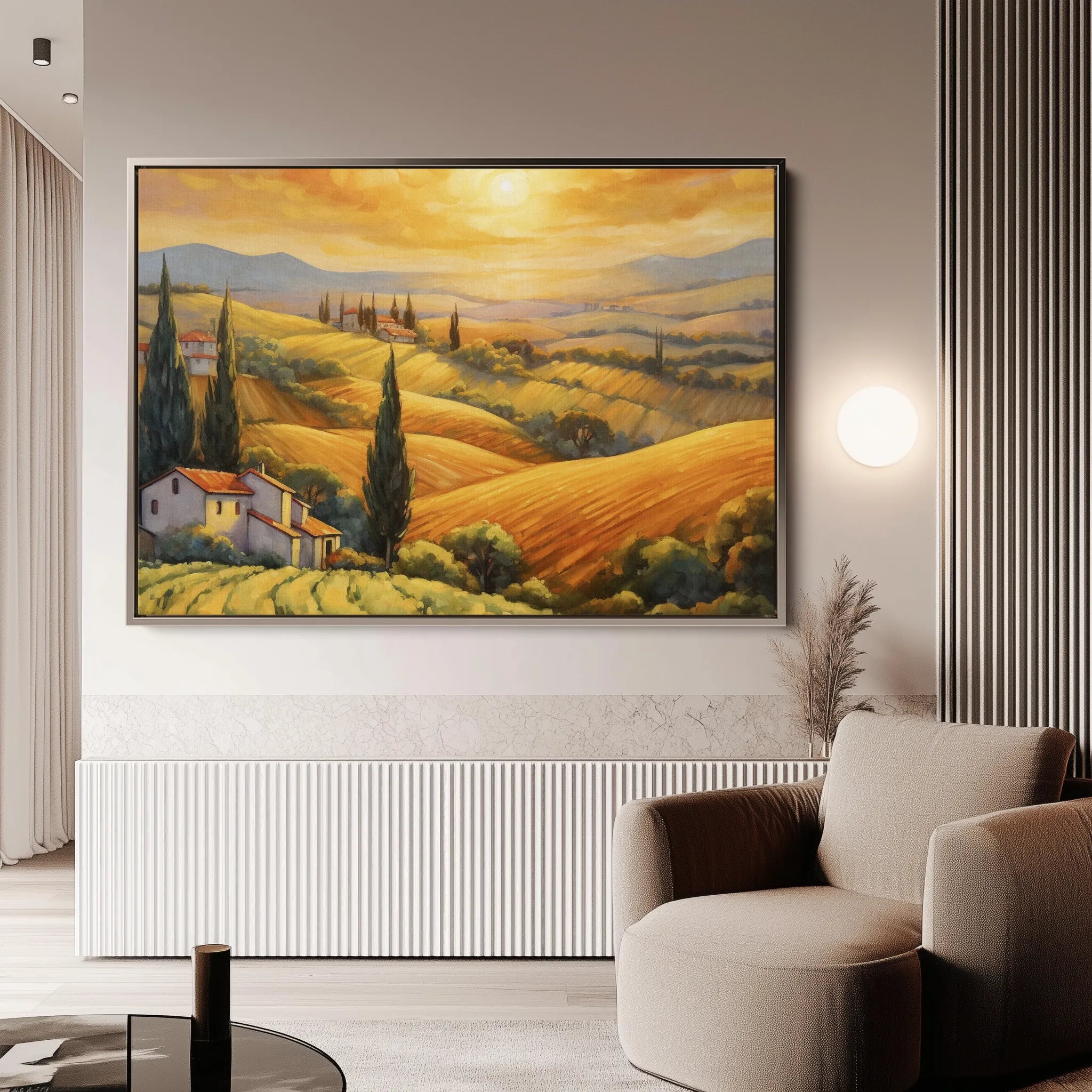 Landscape 056 Canvas Art 60 x 40 cm / Black