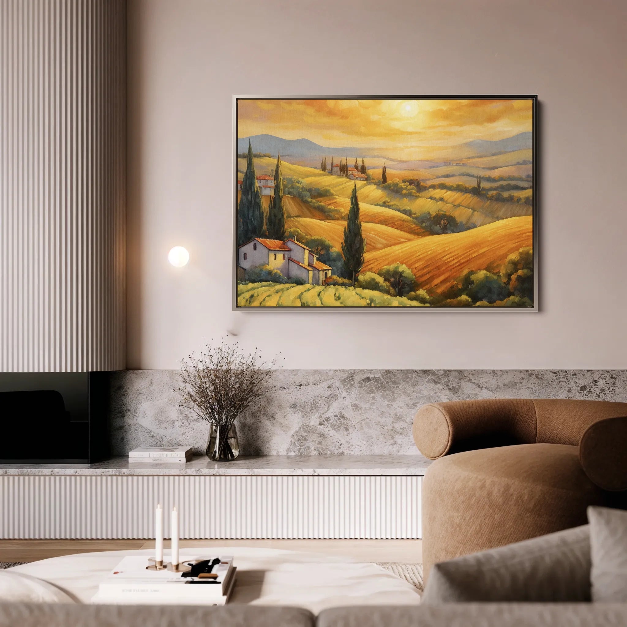 Landscape 056 Canvas Art 60 x 40 cm / Black
