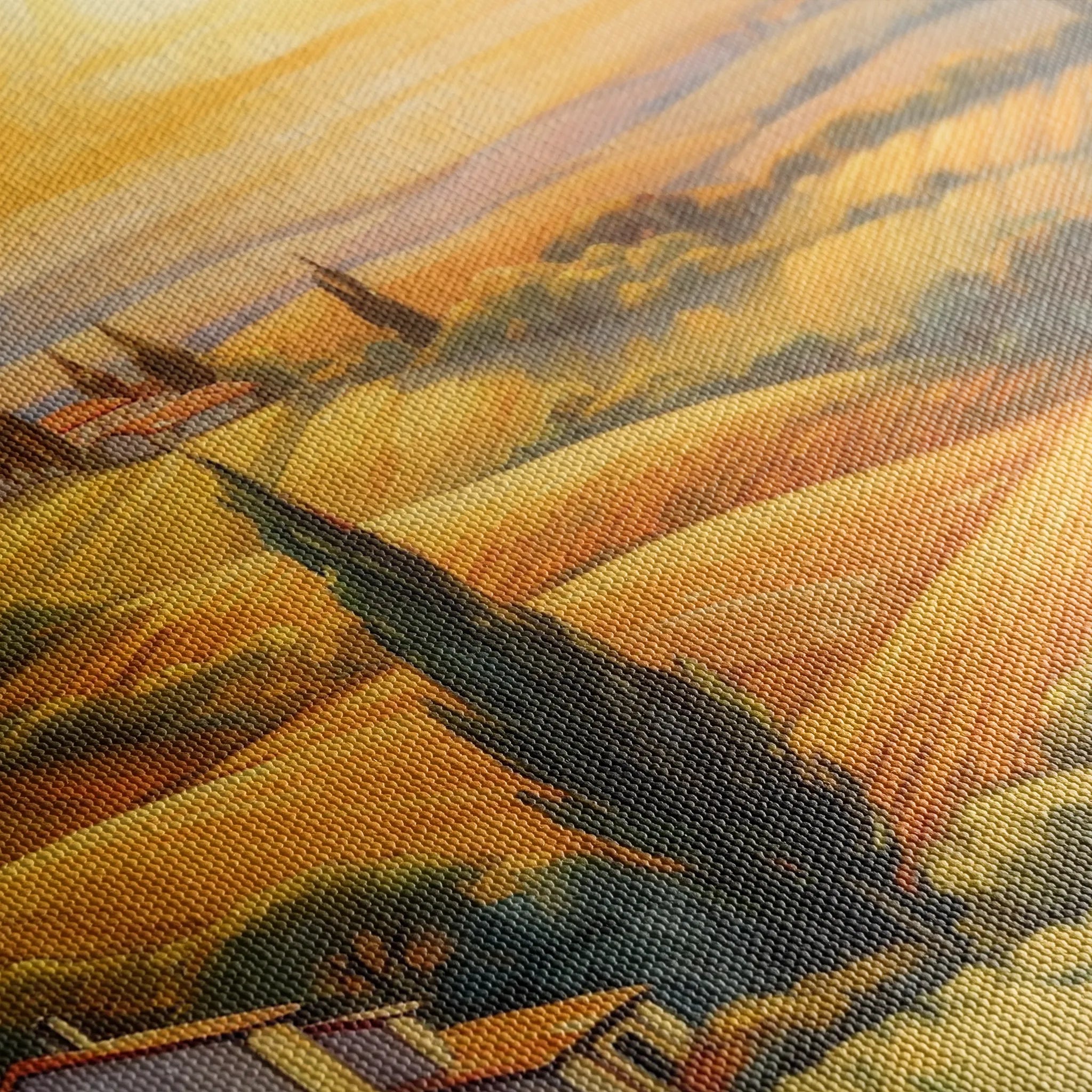 Landscape 056 Canvas Art 60 x 40 cm / Black