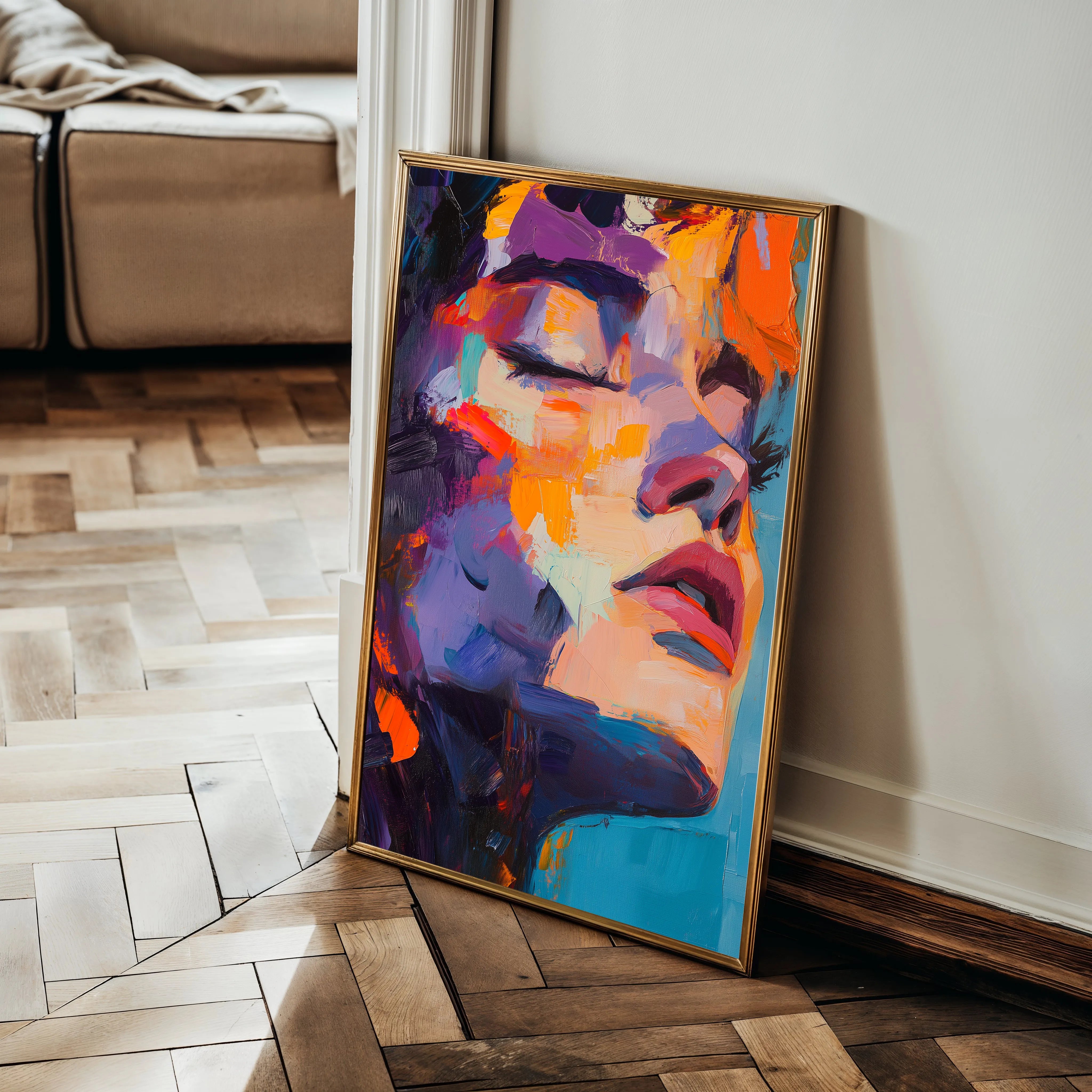 Portrait 056 Canvas Art 60 x 40 cm / Black