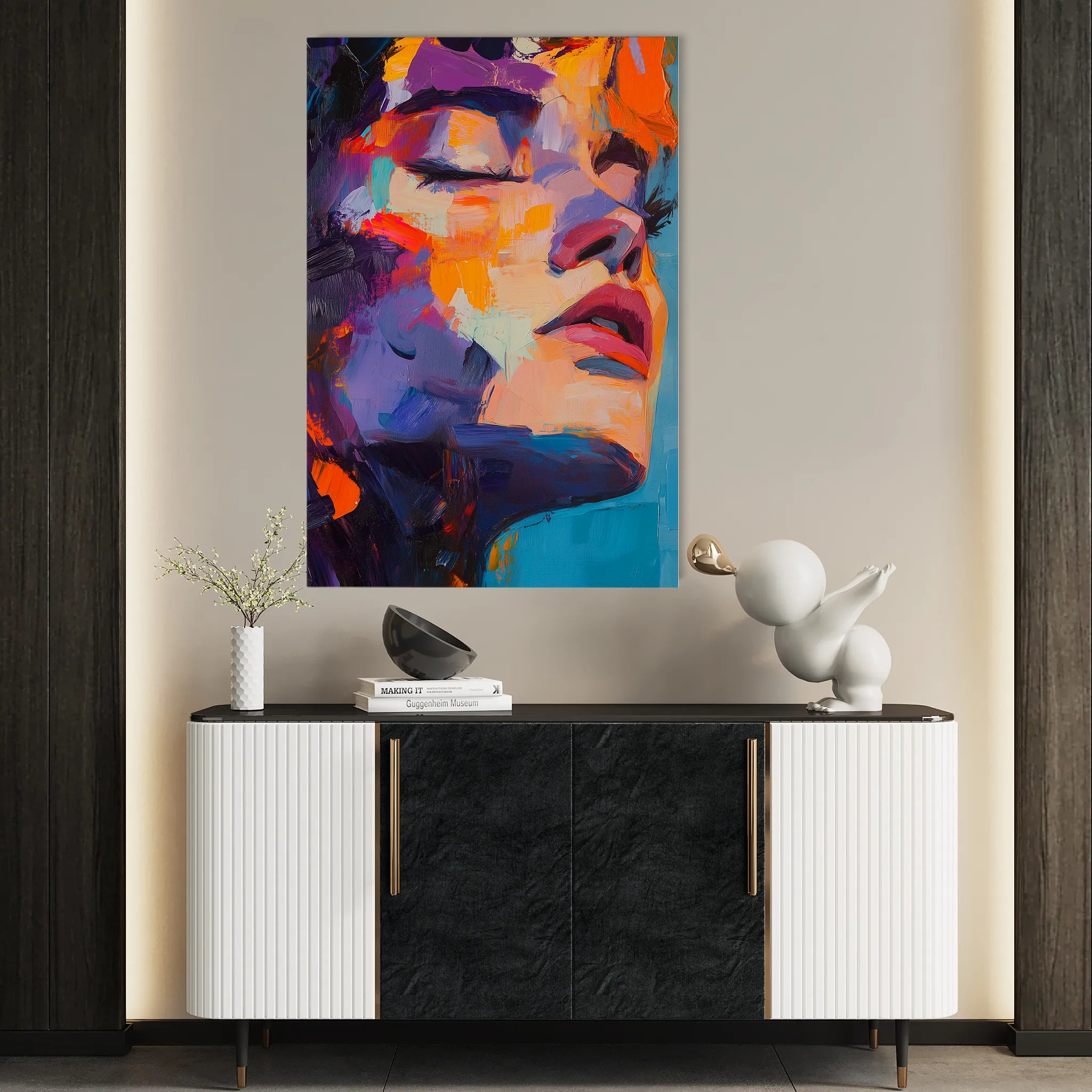 Portrait 056 Canvas Art 60 x 40 cm / Black