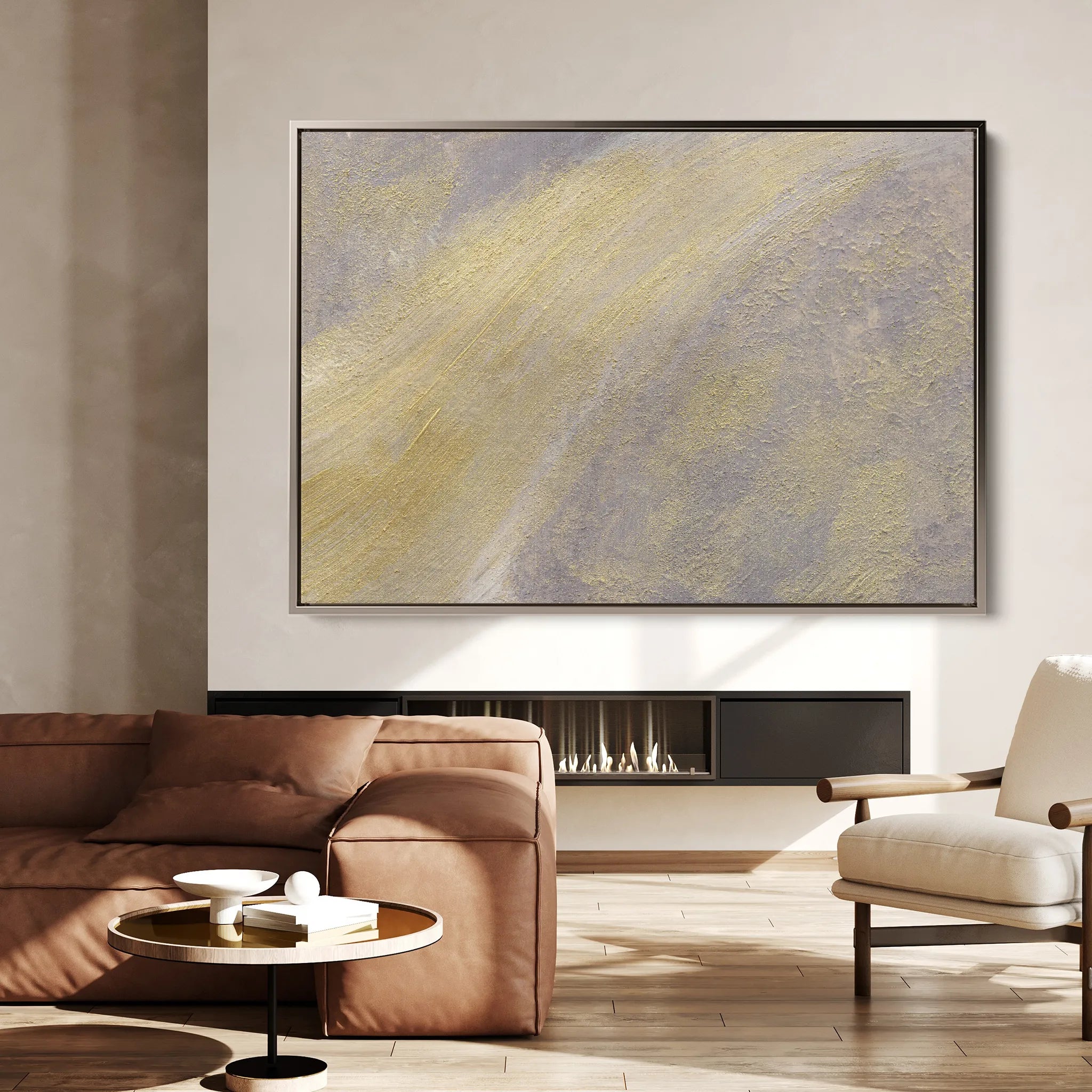 Abstract 057 Canvas Art 60 x 40 cm / Black