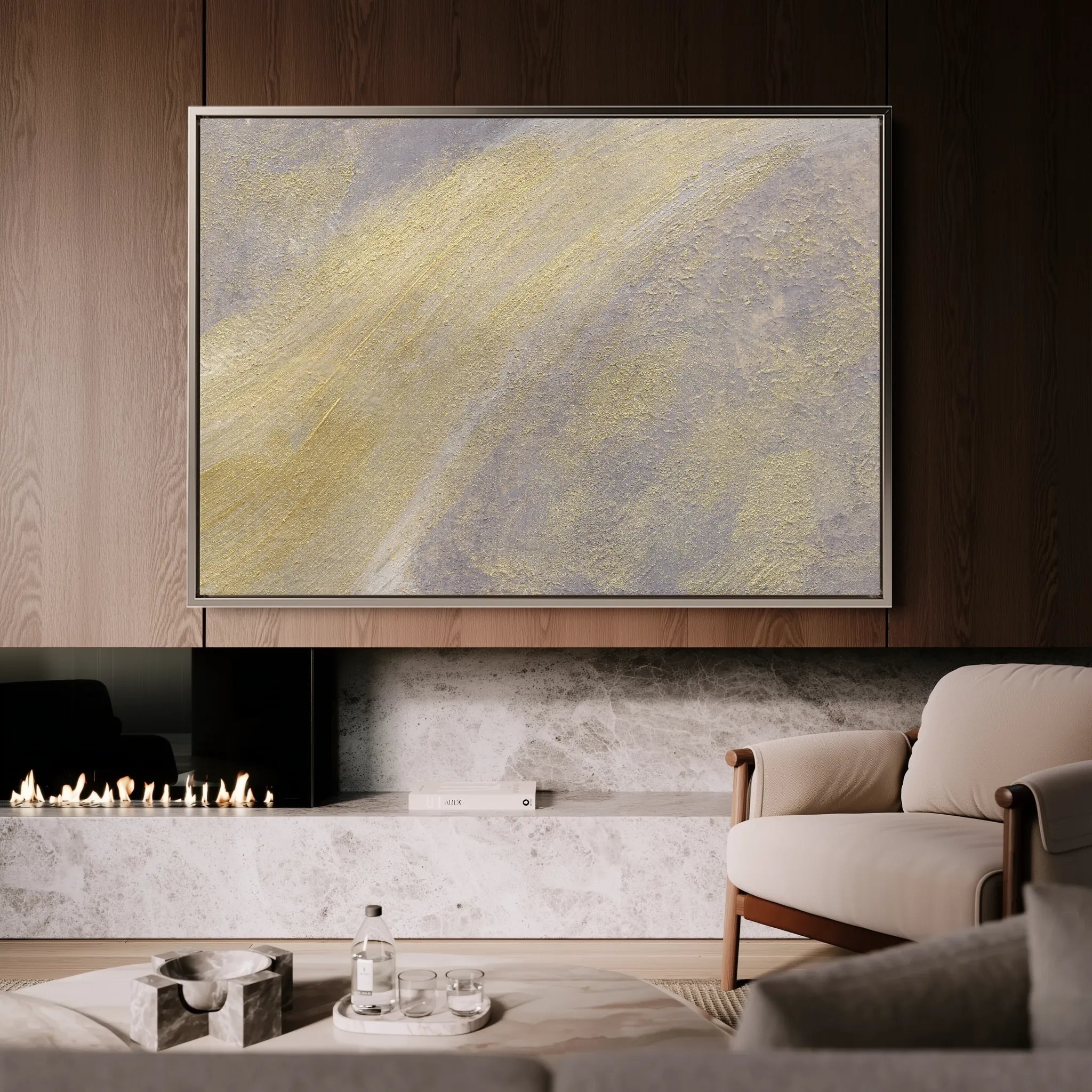 Abstract 057 Canvas Art 60 x 40 cm / Black