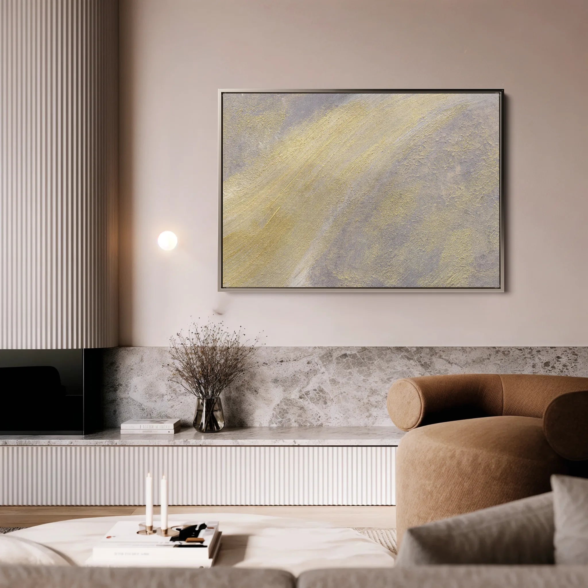 Abstract 057 Canvas Art 60 x 40 cm / Black