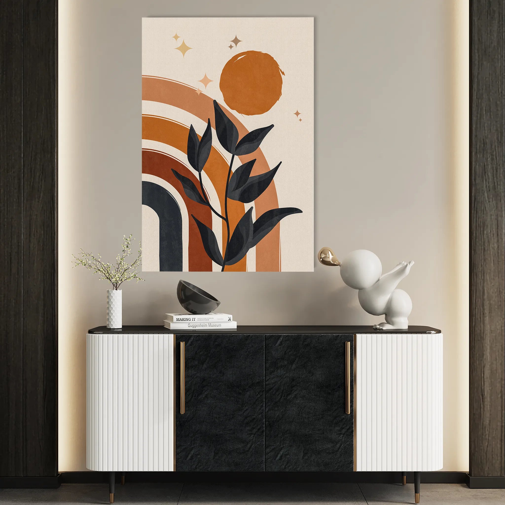 Boho 057 Canvas Art 60 x 40 cm / Black