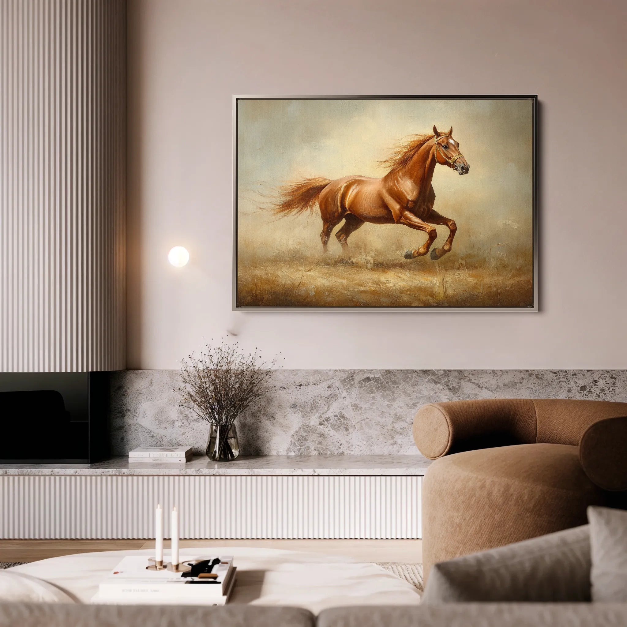 Horses 057 Canvas Art 60 x 40 cm / Black