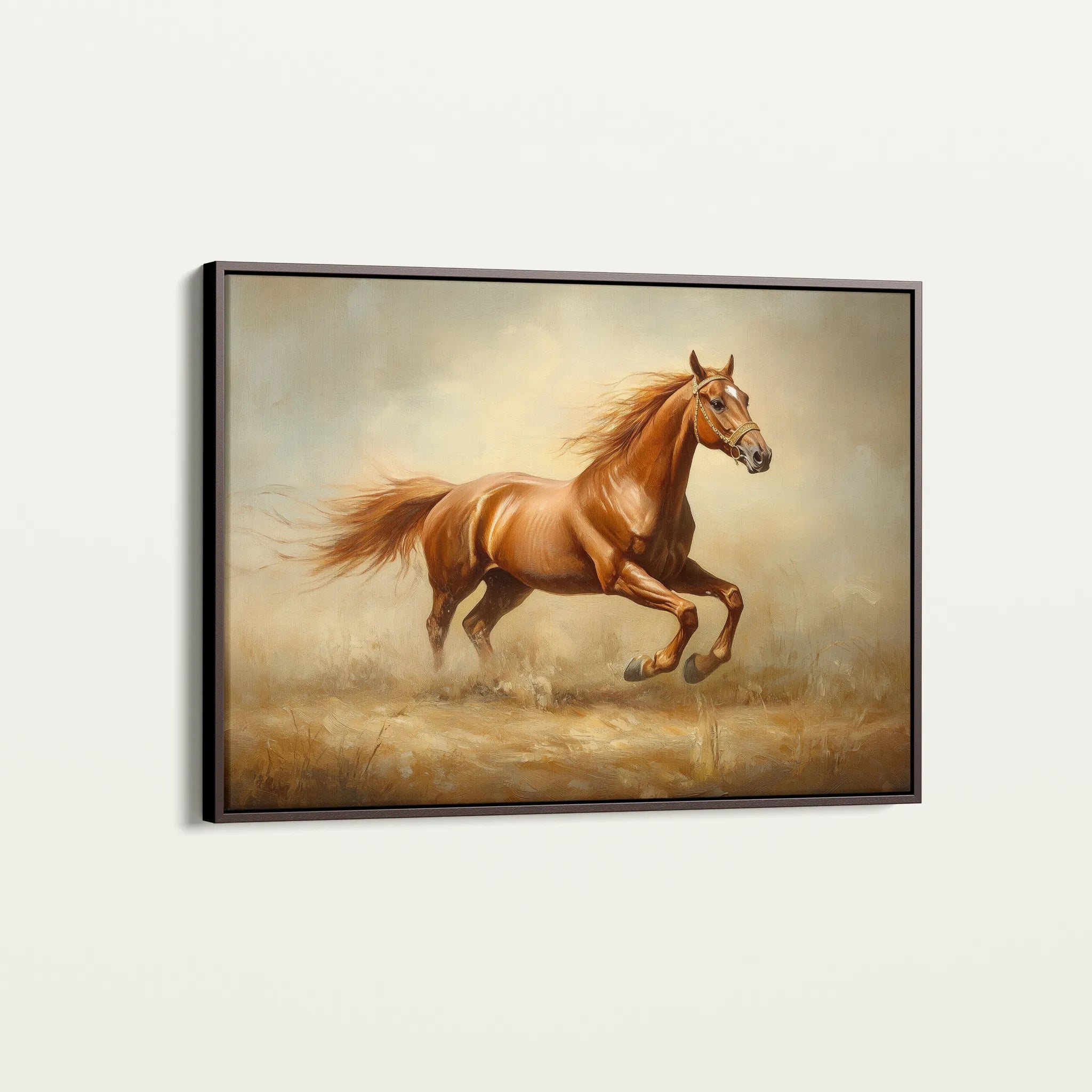 Horses 057 Canvas Art 60 x 40 cm / Black