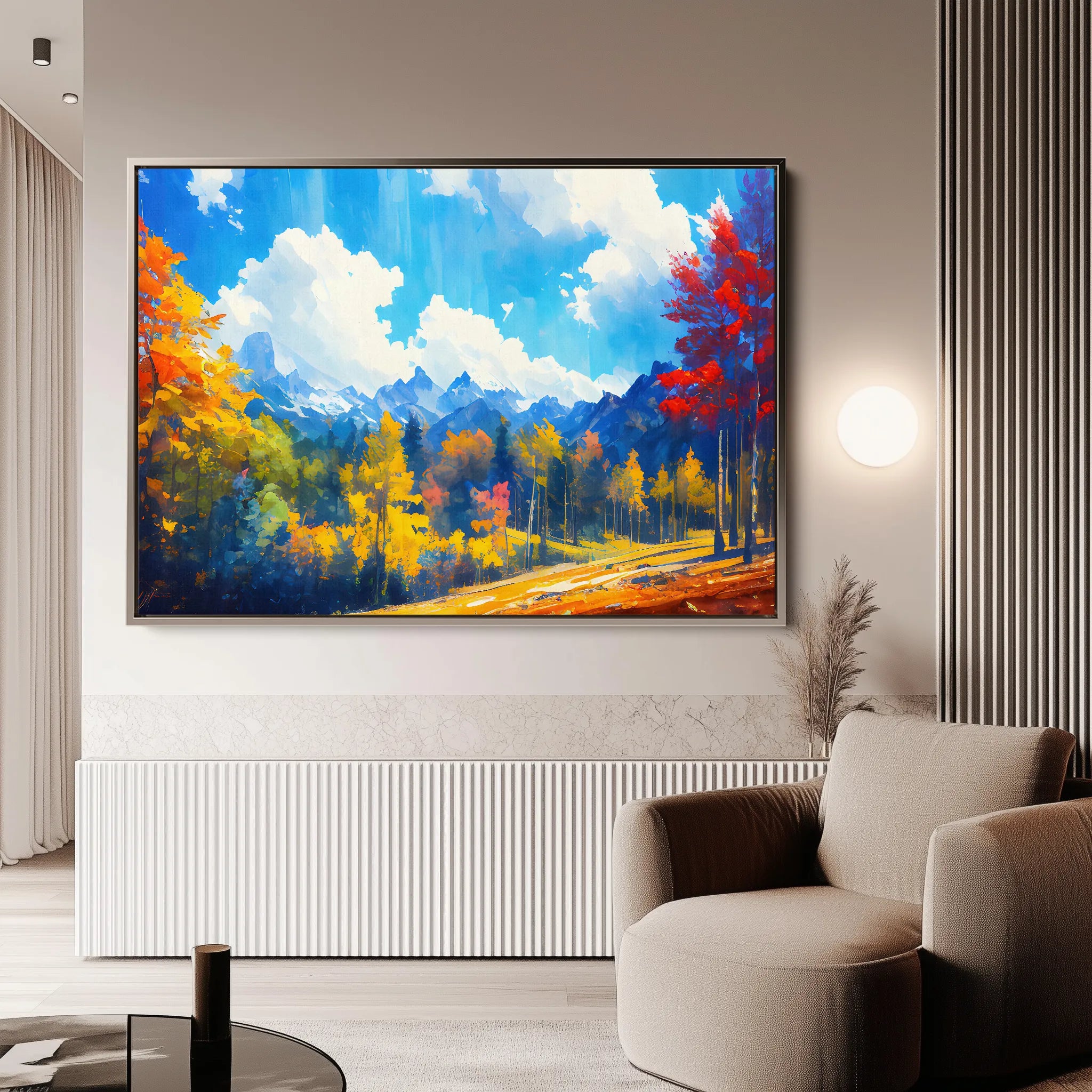 Landscape 057 Canvas Art 60 x 40 cm / Black