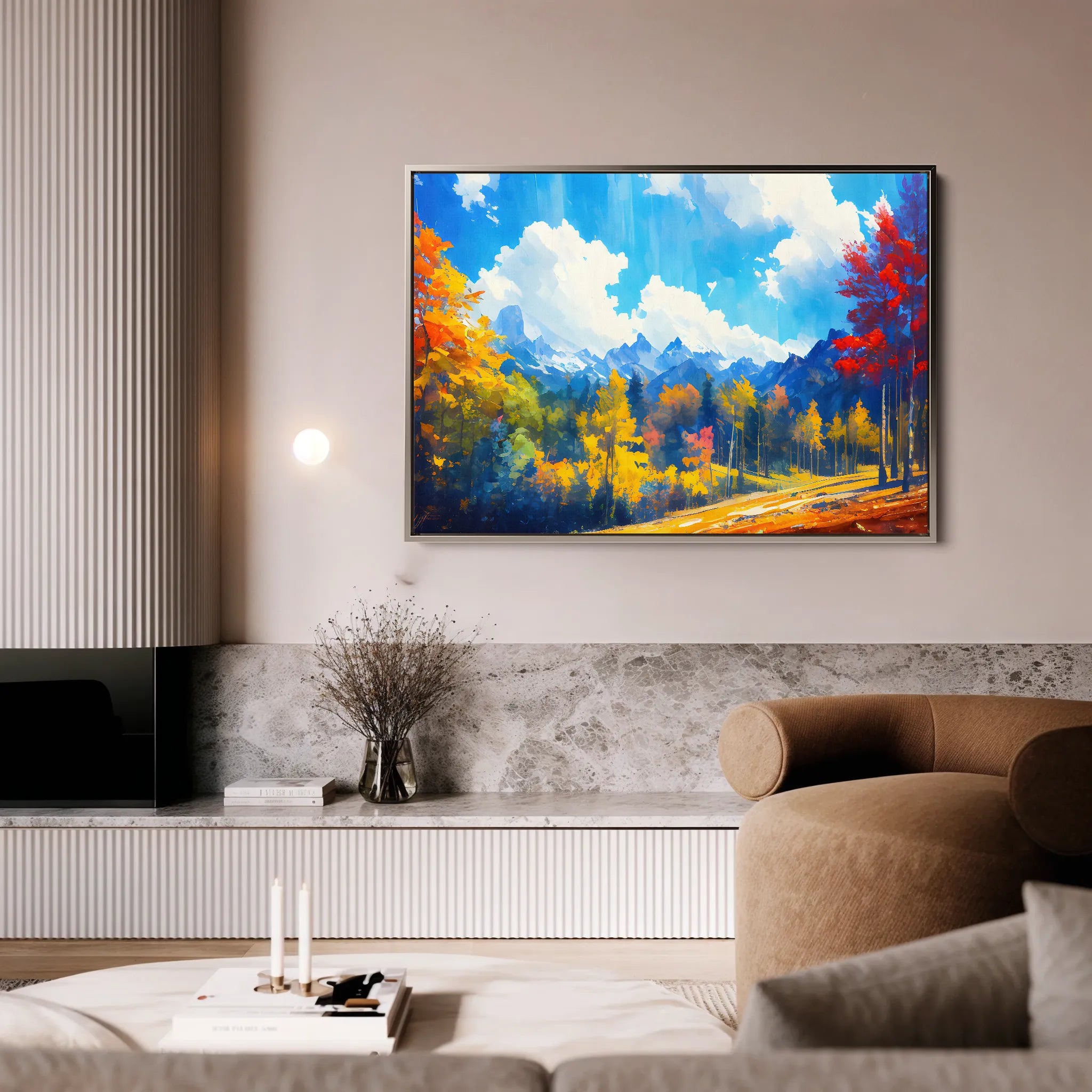 Landscape 057 Canvas Art 60 x 40 cm / Black