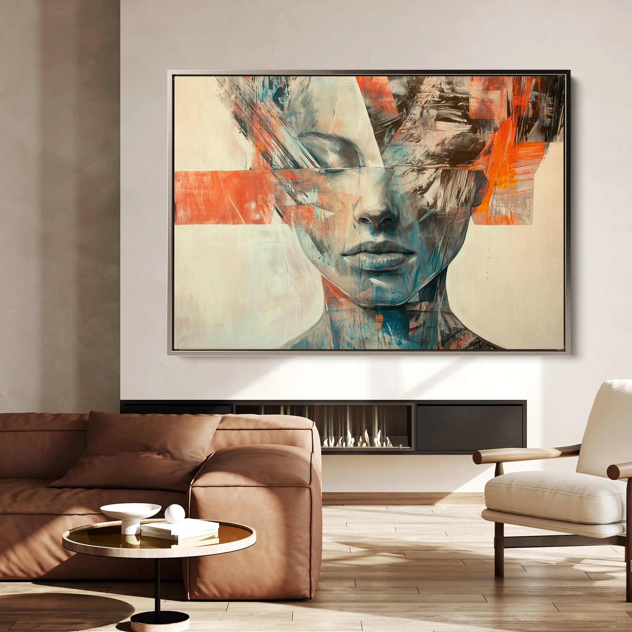 Portrait 057 Canvas Art 60 x 40 cm / Black