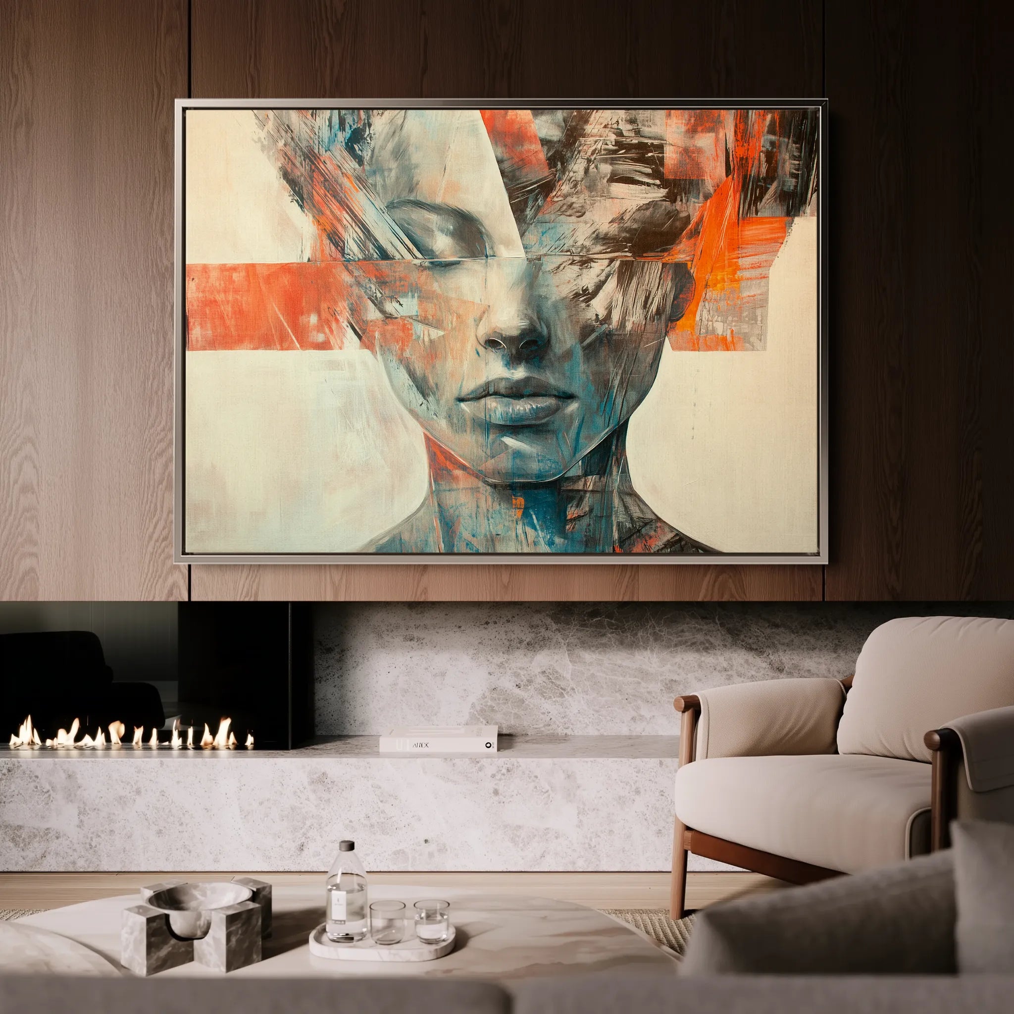 Portrait 057 Canvas Art 60 x 40 cm / Black