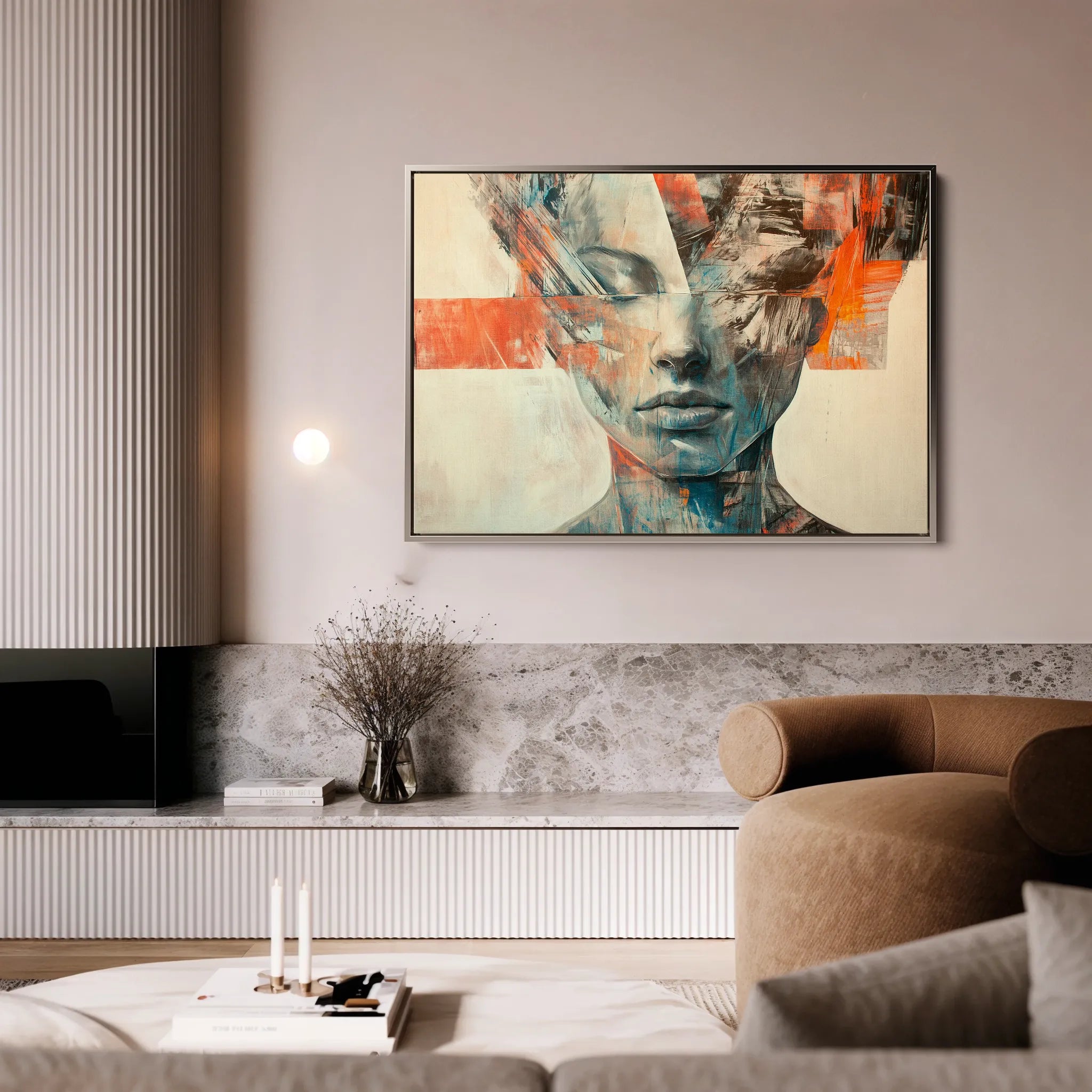 Portrait 057 Canvas Art 60 x 40 cm / Black