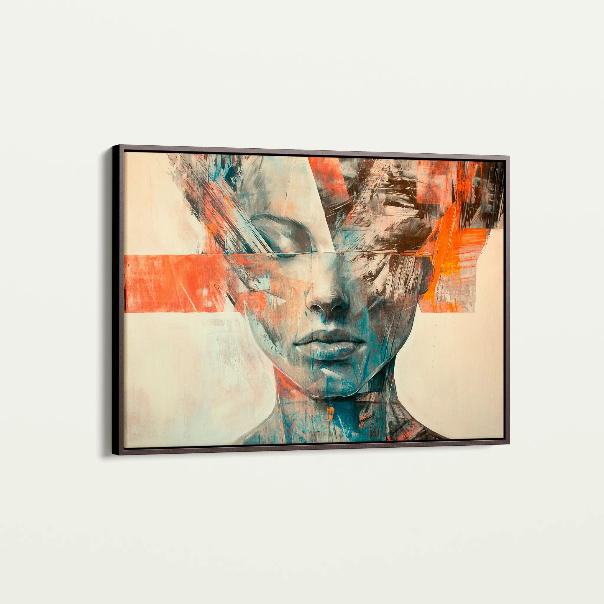 Portrait 057 Canvas Art 60 x 40 cm / Black