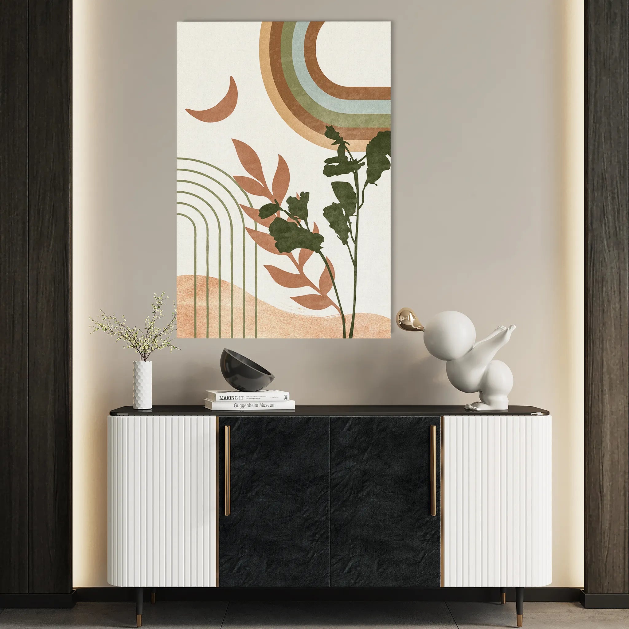 Boho 058 Canvas Art 60 x 40 cm / Black