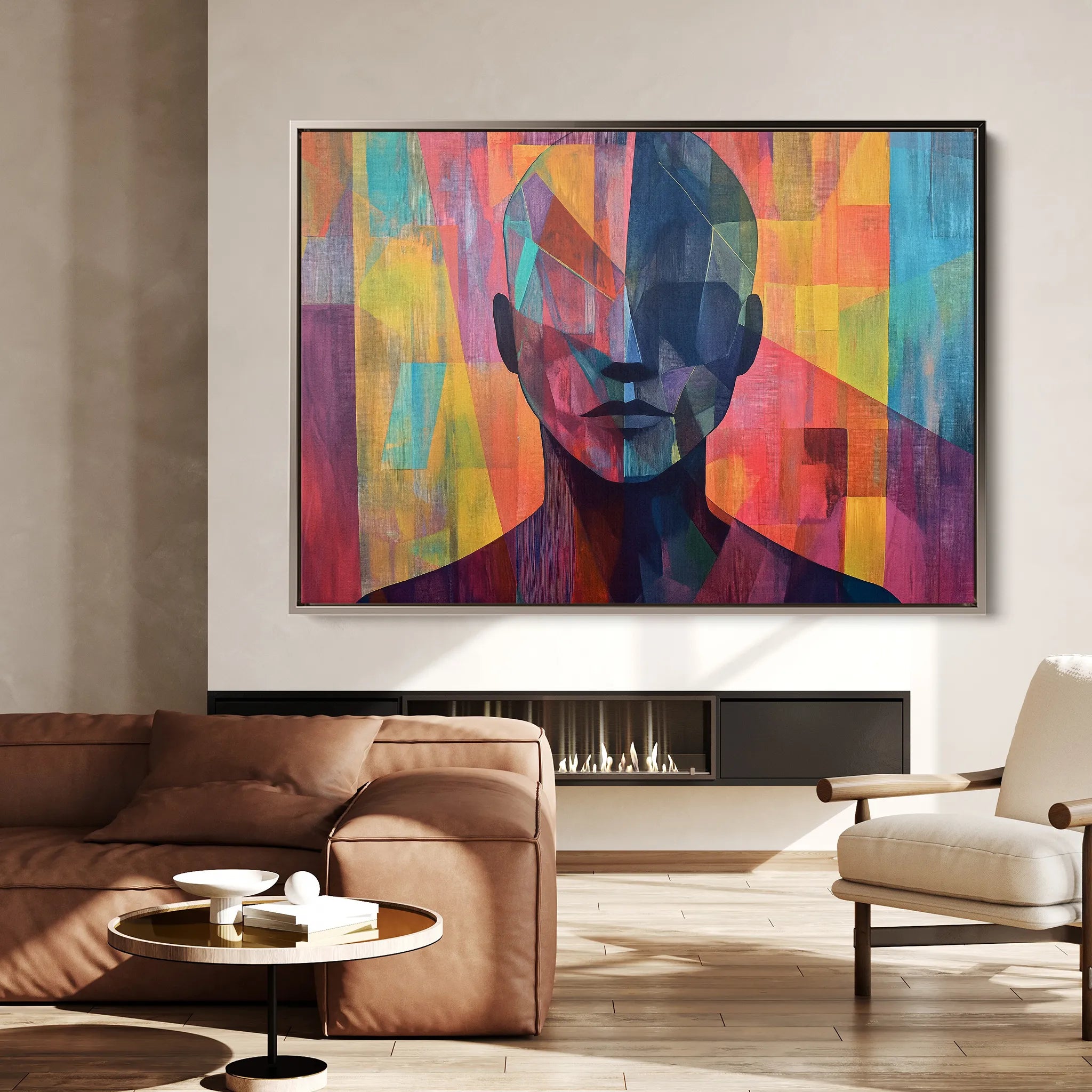 Portrait 058 Canvas Art 60 x 40 cm / Black