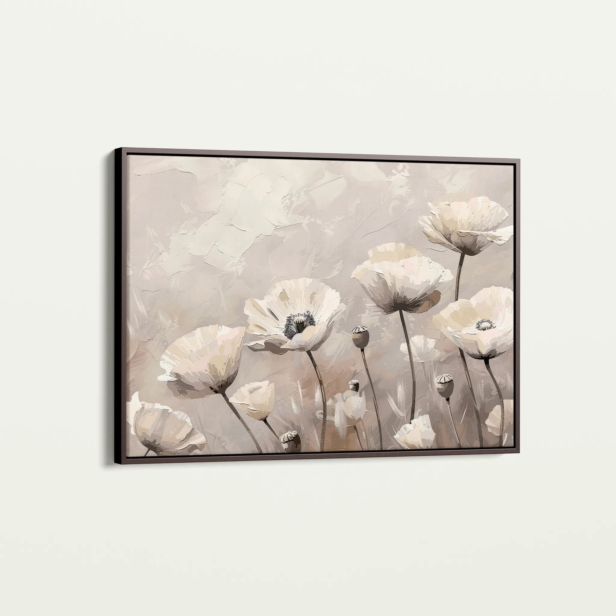 Floral 059 Canvas Art 60 x 40 cm / Black
