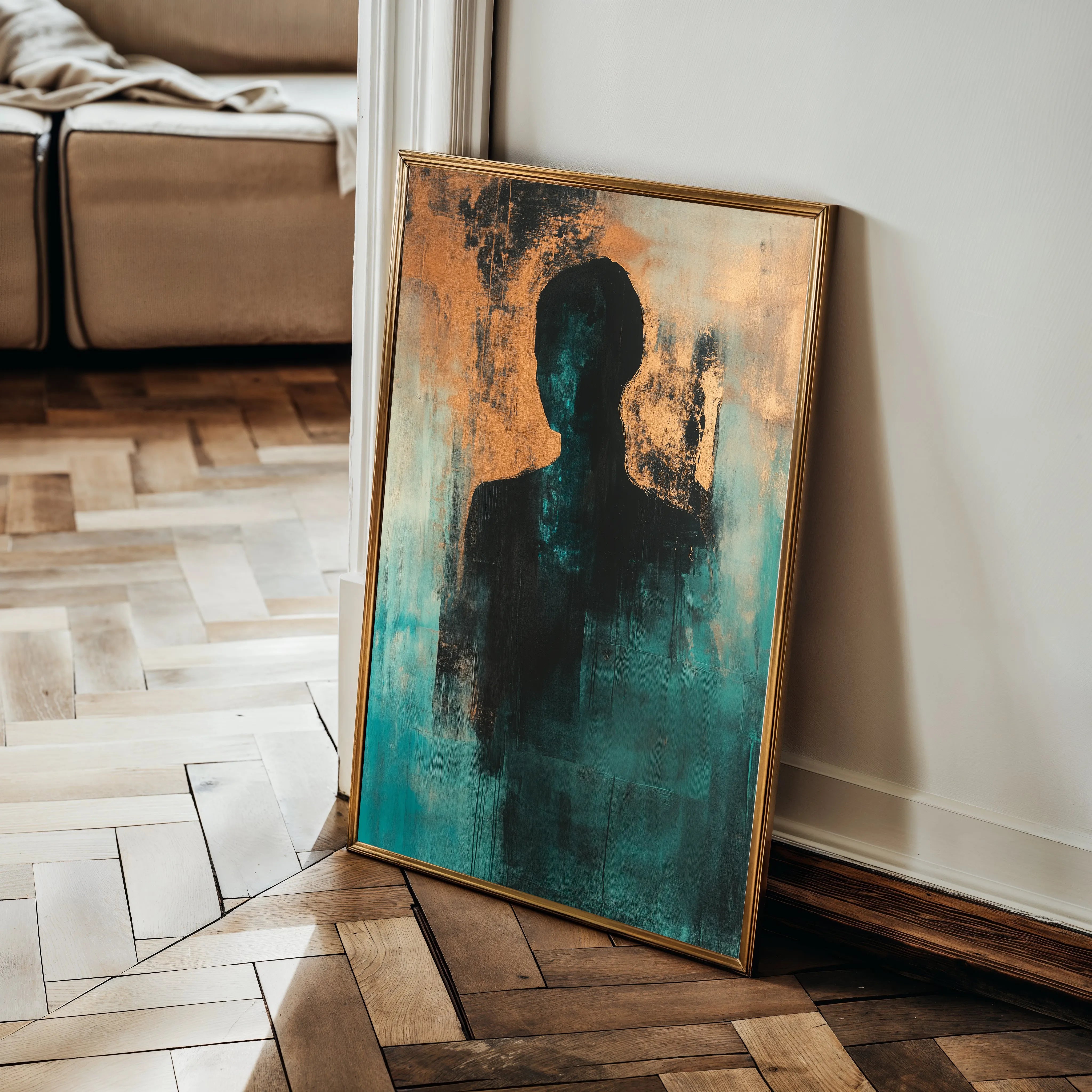 Portrait 059 Canvas Art 60 x 40 cm / Black
