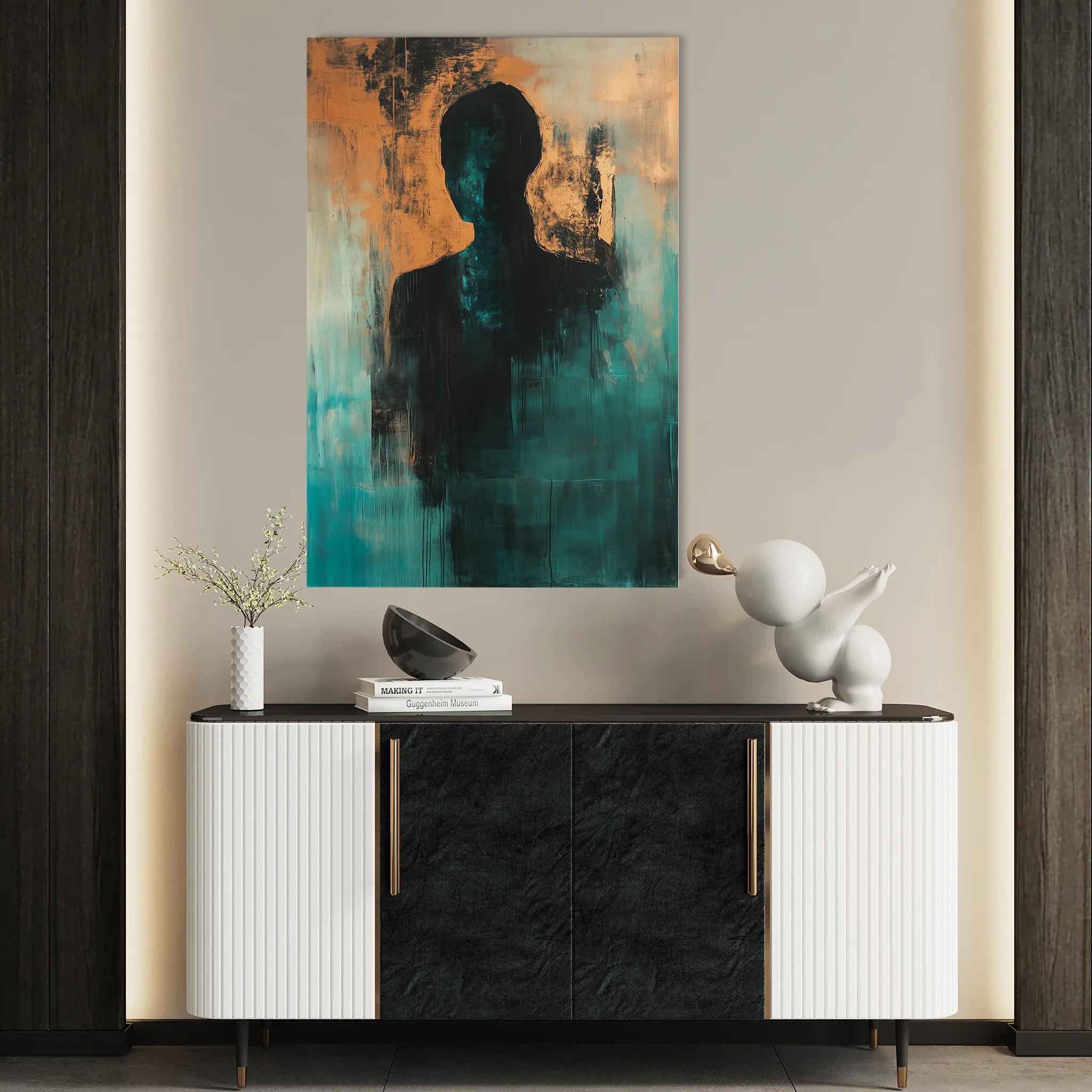Portrait 059 Canvas Art 60 x 40 cm / Black