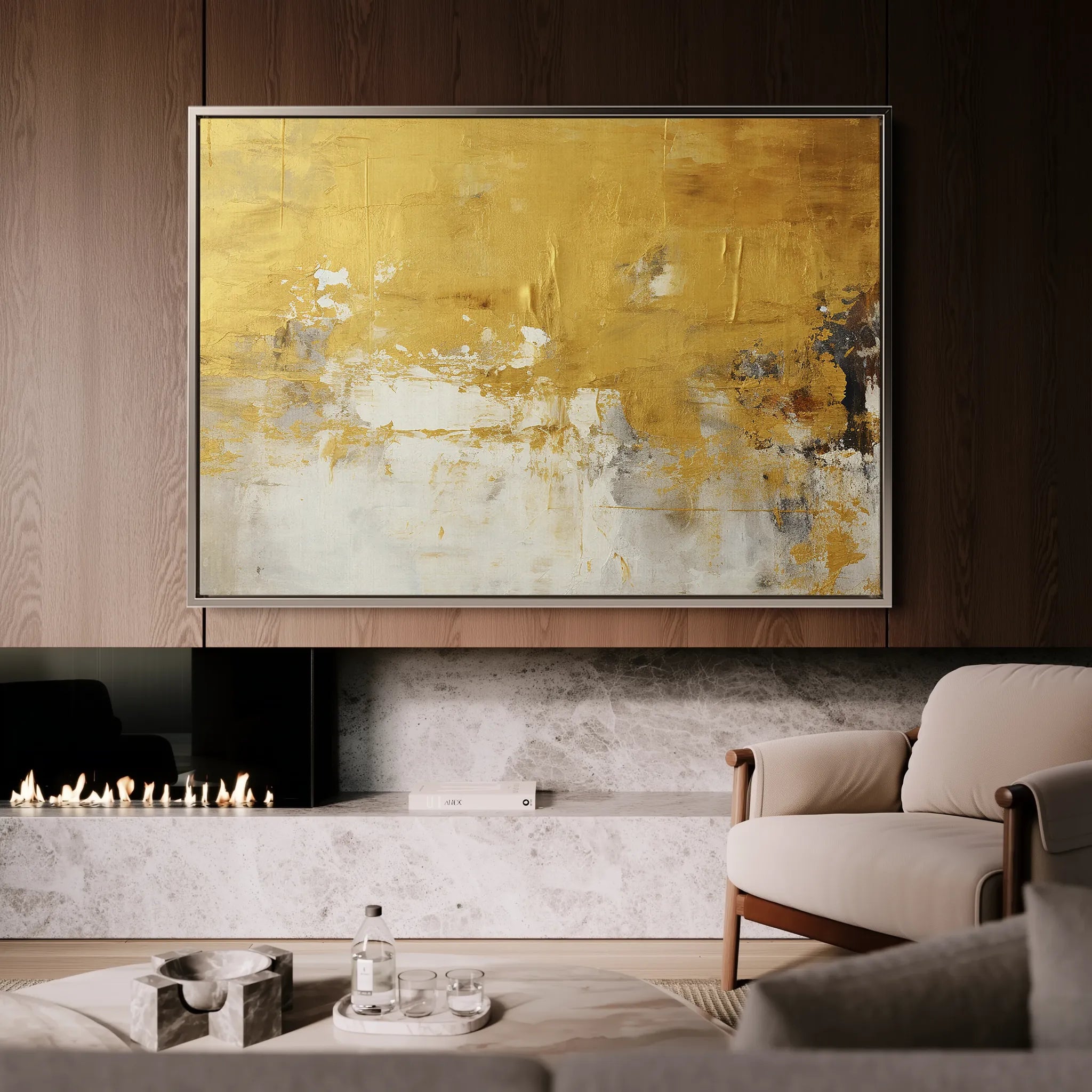 Abstract 060 Canvas Art 60 x 40 cm / Black