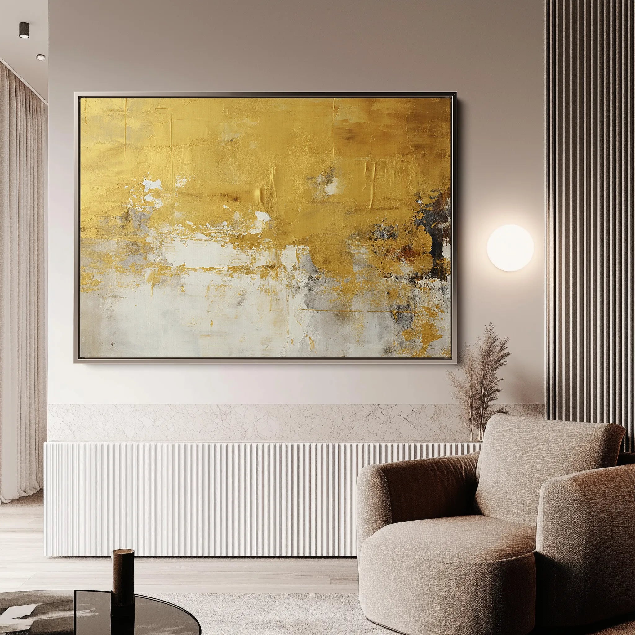 Abstract 060 Canvas Art 60 x 40 cm / Black
