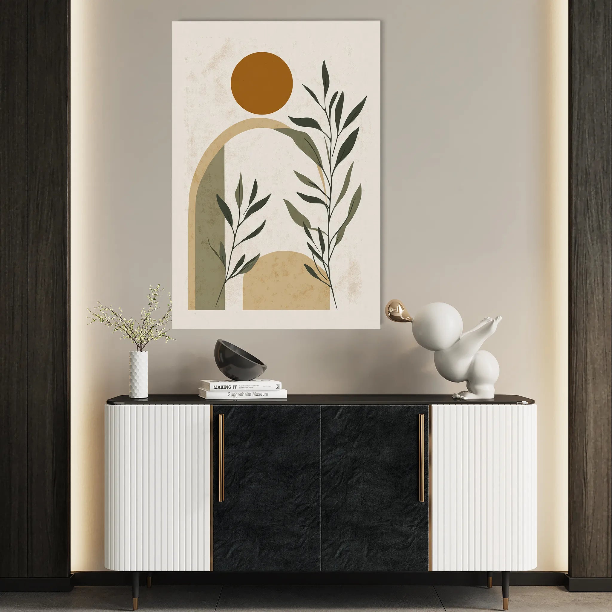 Boho 060 Canvas Art 60 x 40 cm / Black